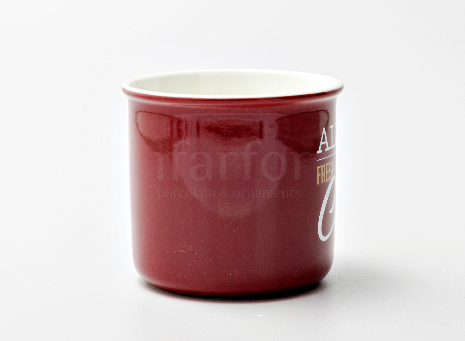 Кружка «Always original fresh and natural coffee (бордо)» Форма: Royal Classics. Керамика. 440 мл.
