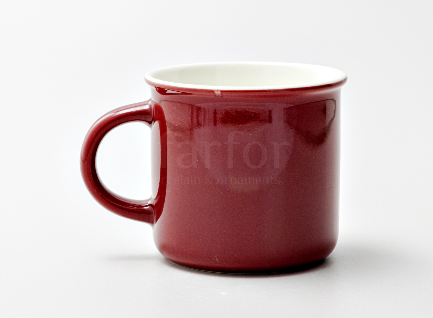 Кружка «Always original fresh and natural coffee (бордо)» Форма: Royal Classics. Керамика. 440 мл.