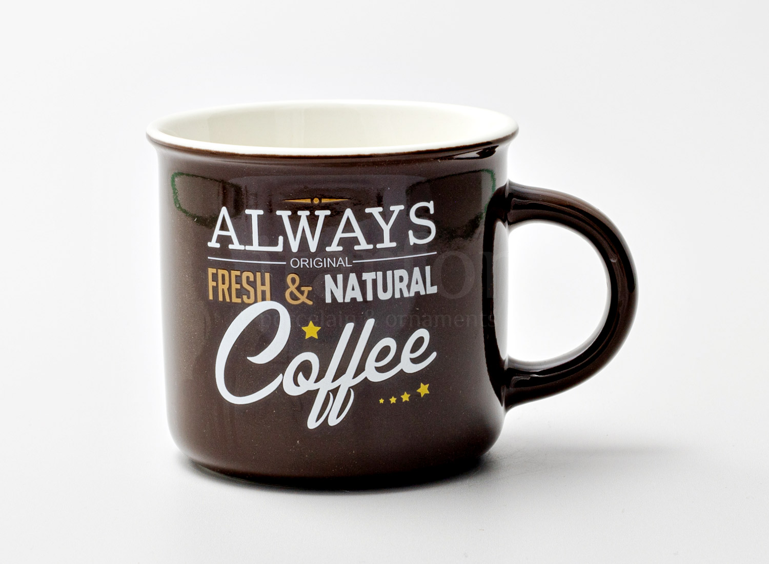 Кружка «Always original fresh end natural coffee (шоколад)» Форма: Royal Classics. Керамика. 440 мл.