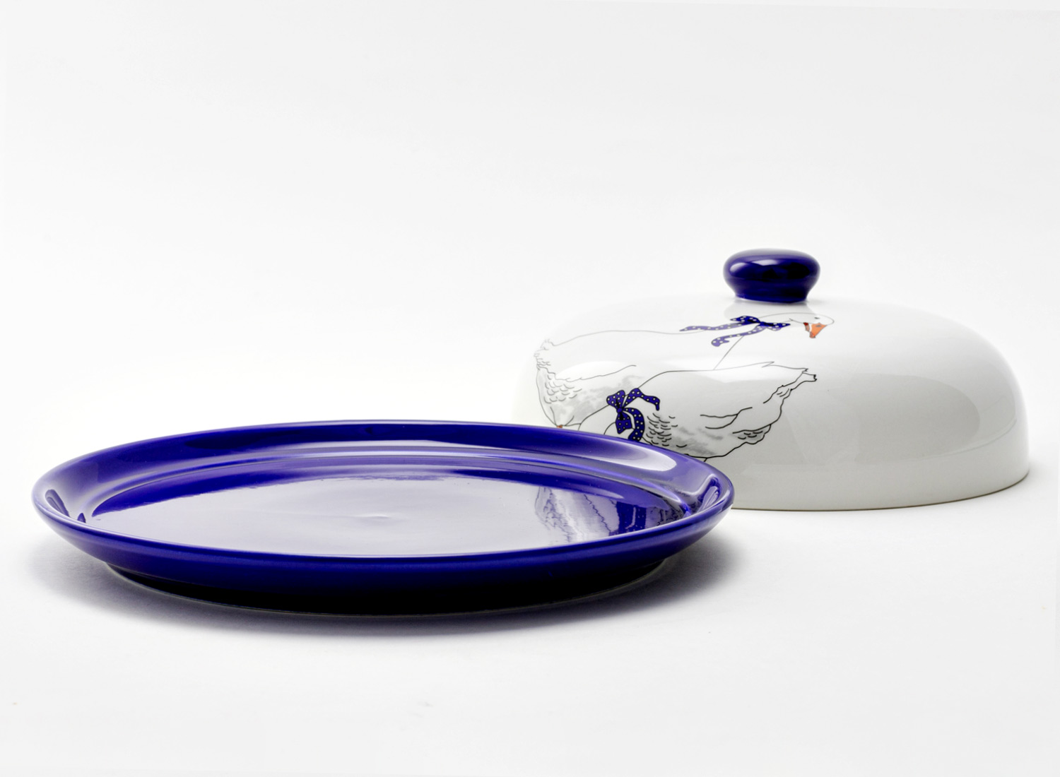 Блинница «Гуси» Форма: Repast. Керамика. 230 x 230 x 100 мм.
