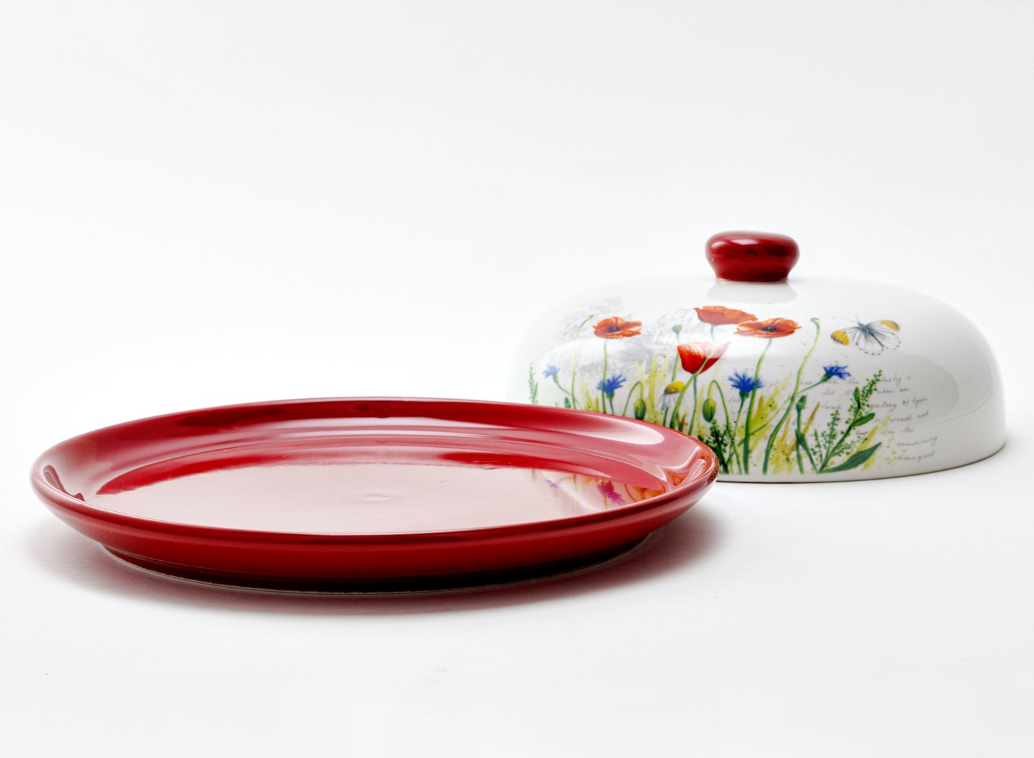 Блинница «Маковое поле» Форма: Repast. Керамика. 230 x 230 x 100 мм.