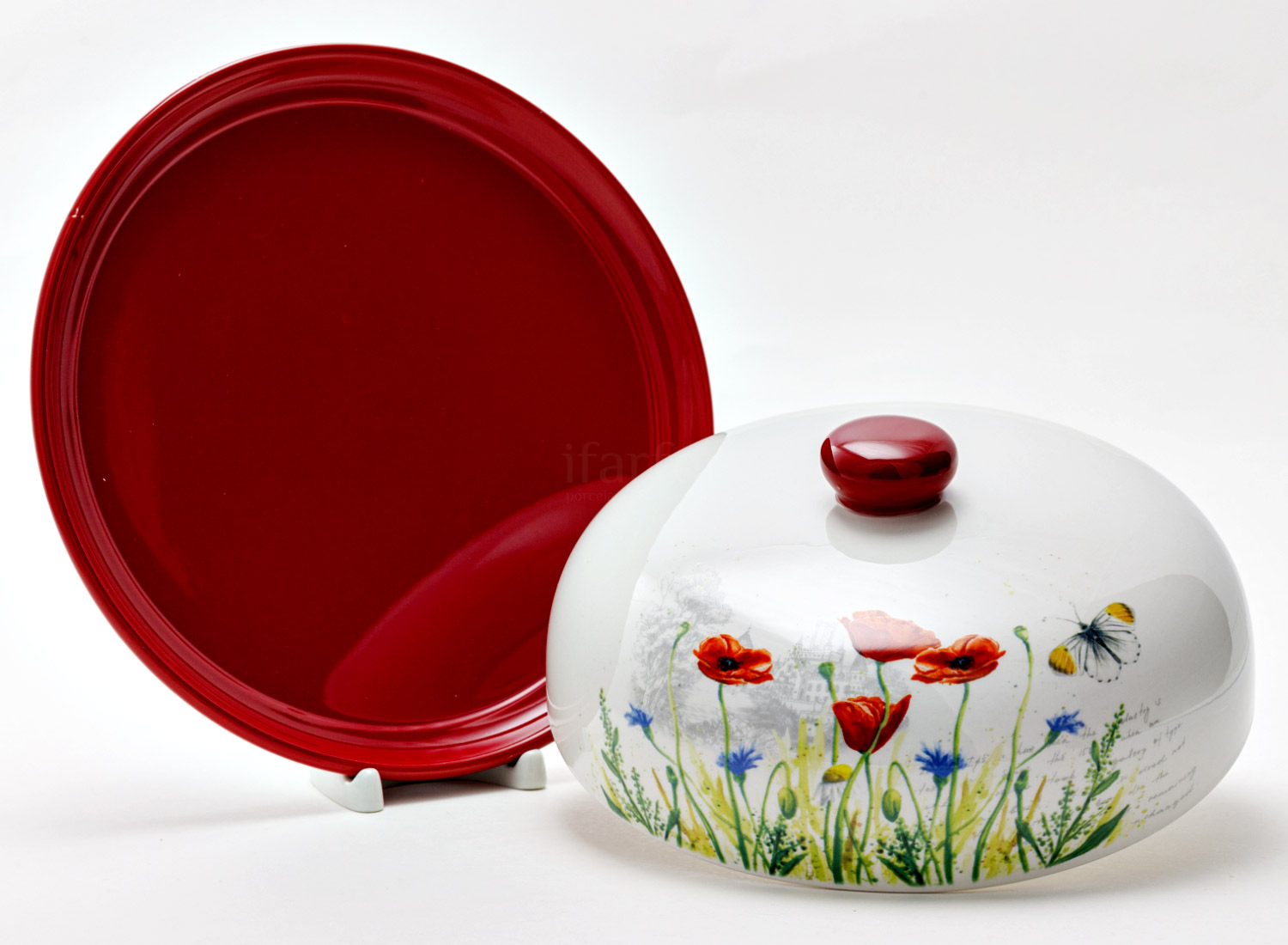 Блинница «Маковое поле» Форма: Repast. Керамика. 230 x 230 x 100 мм.