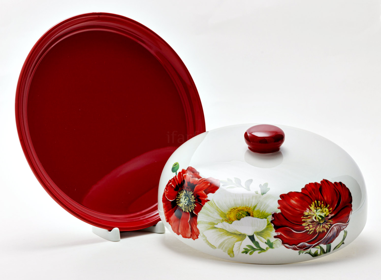 Блинница «Маки 2» Форма: Repast. Керамика. 230 x 230 x 100 мм.