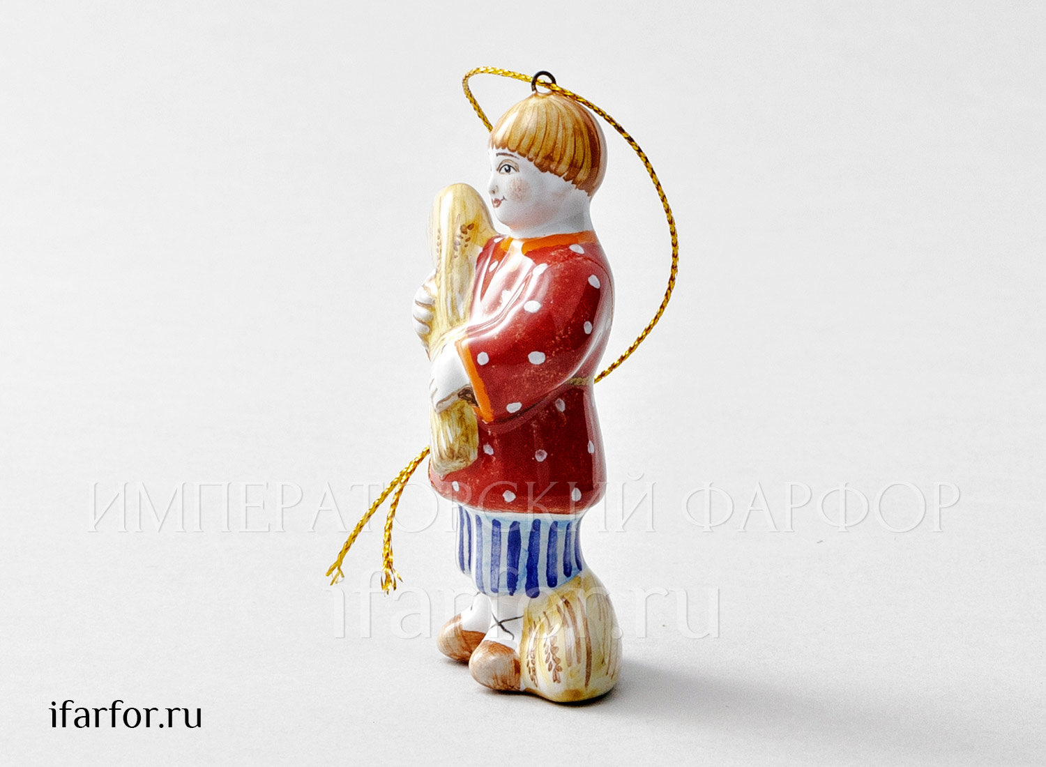 Елочная игрушка «Мальчик со снопом»