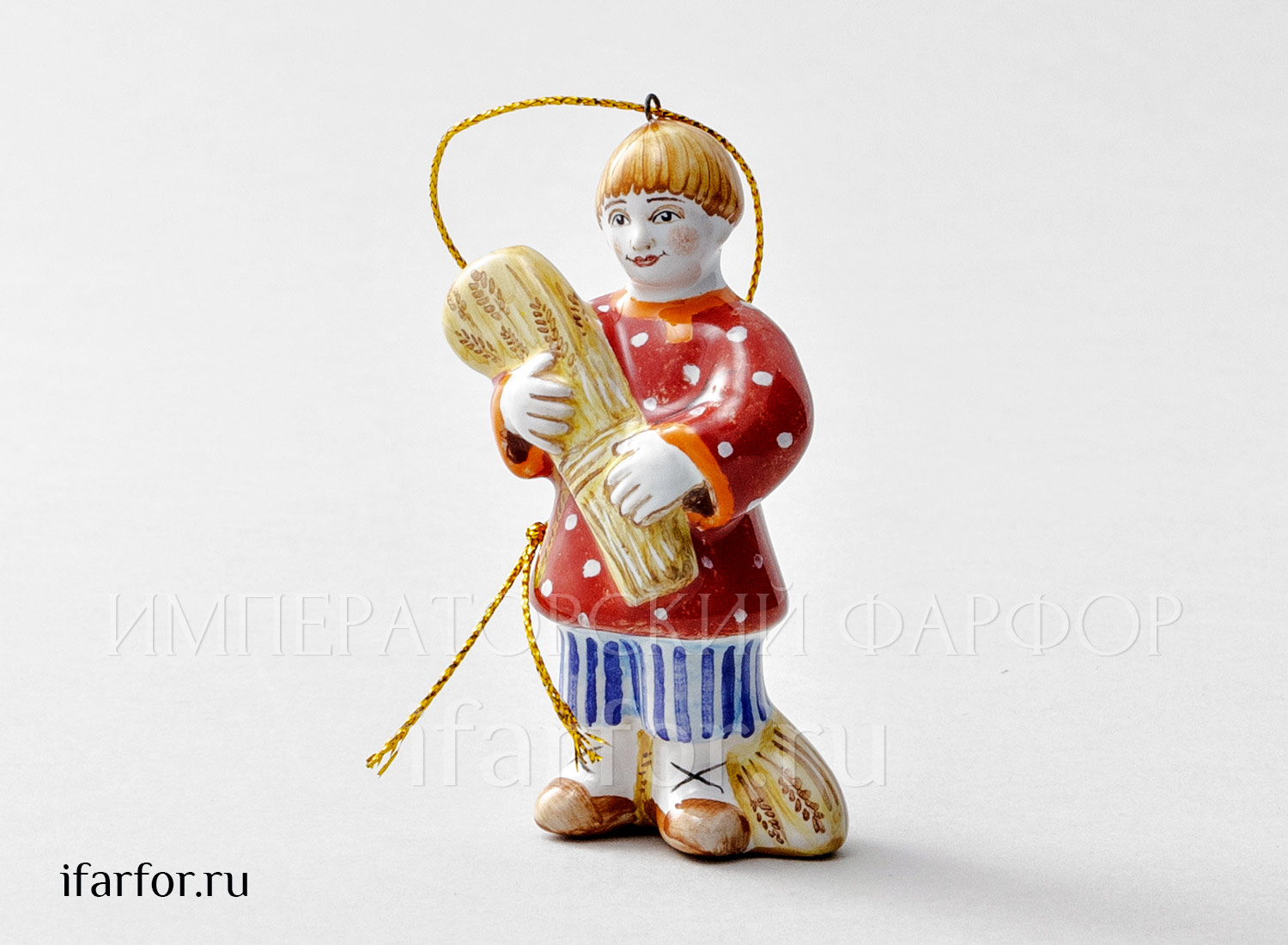 Елочная игрушка «Мальчик со снопом»