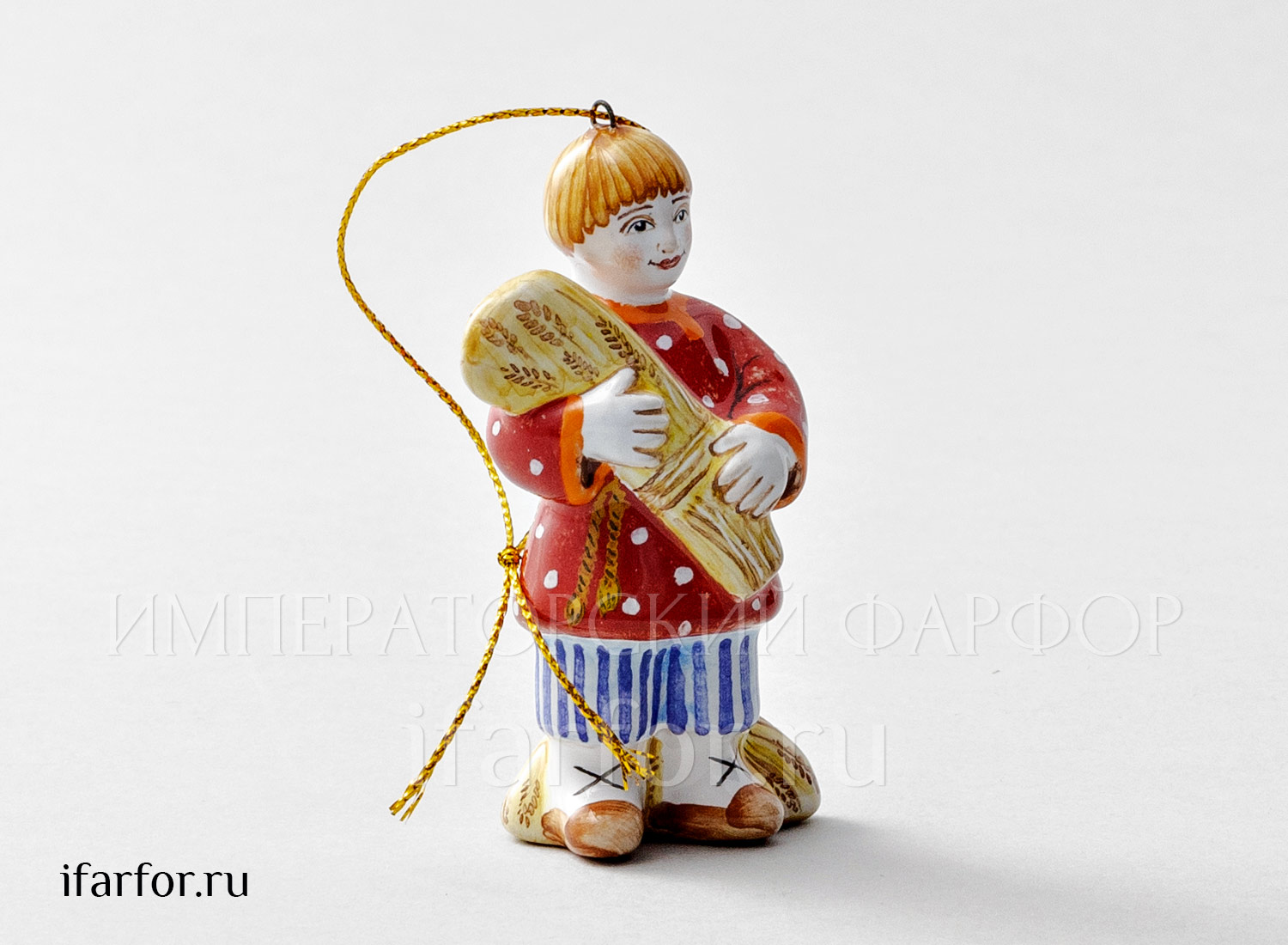 Елочная игрушка «Мальчик со снопом»