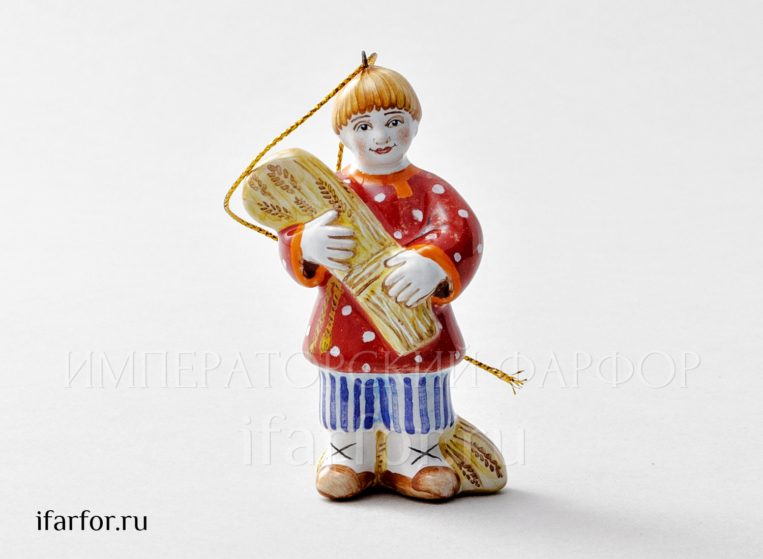 Елочная игрушка «Мальчик со снопом»