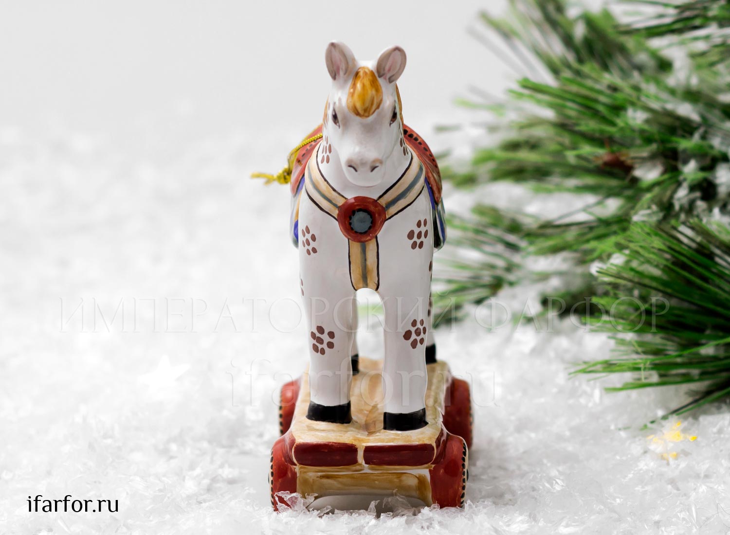 Елочная игрушка «Лошадка-каталка»