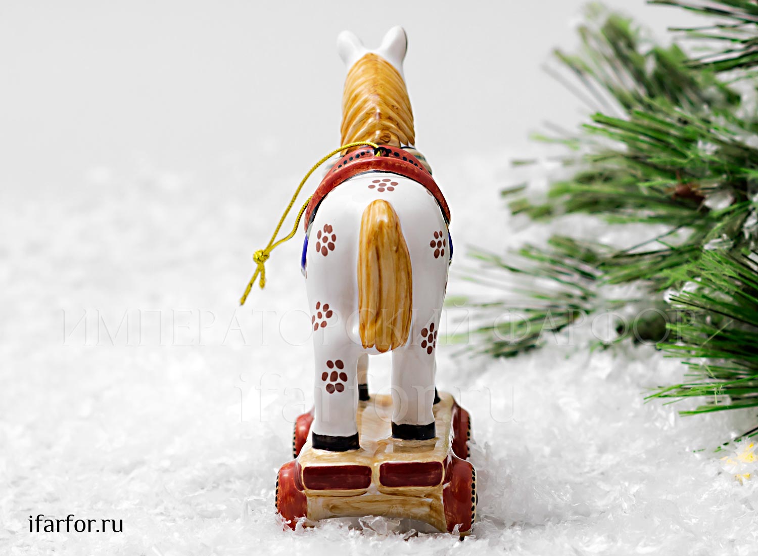 Елочная игрушка «Лошадка-каталка»