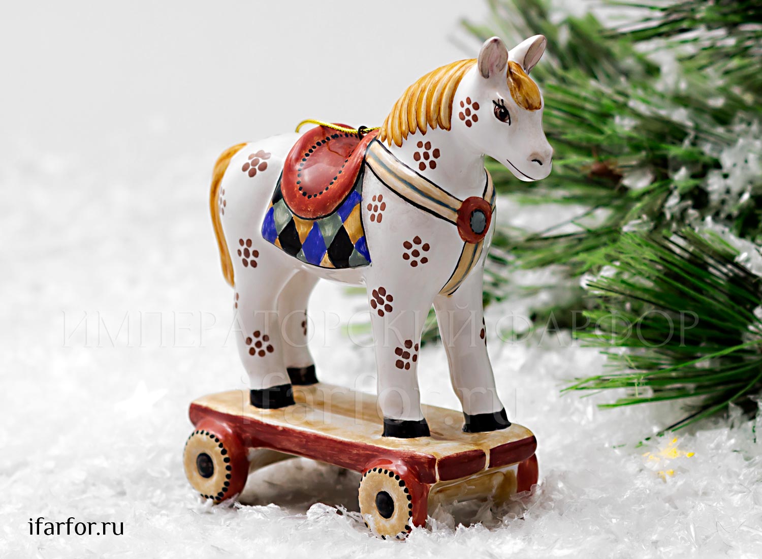 Елочная игрушка «Лошадка-каталка»