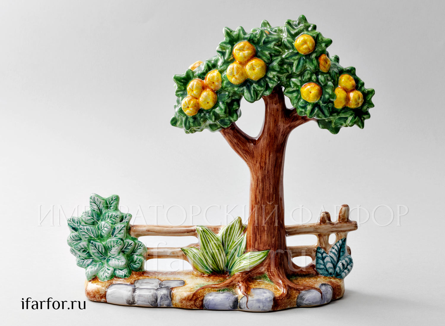 Скульптура «Дерево инжир» Форма: Дерево инжир. Майолика. 95 x 280 x 265 мм.