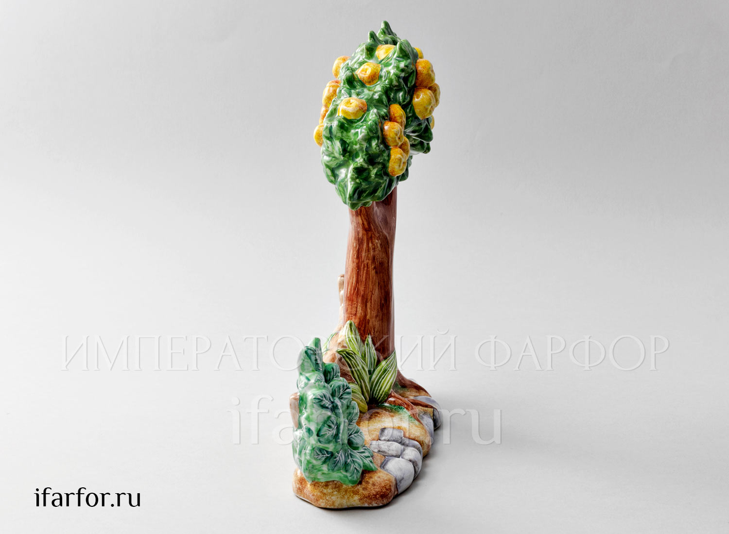 Скульптура «Дерево инжир» Форма: Дерево инжир. Майолика. 95 x 280 x 265 мм.
