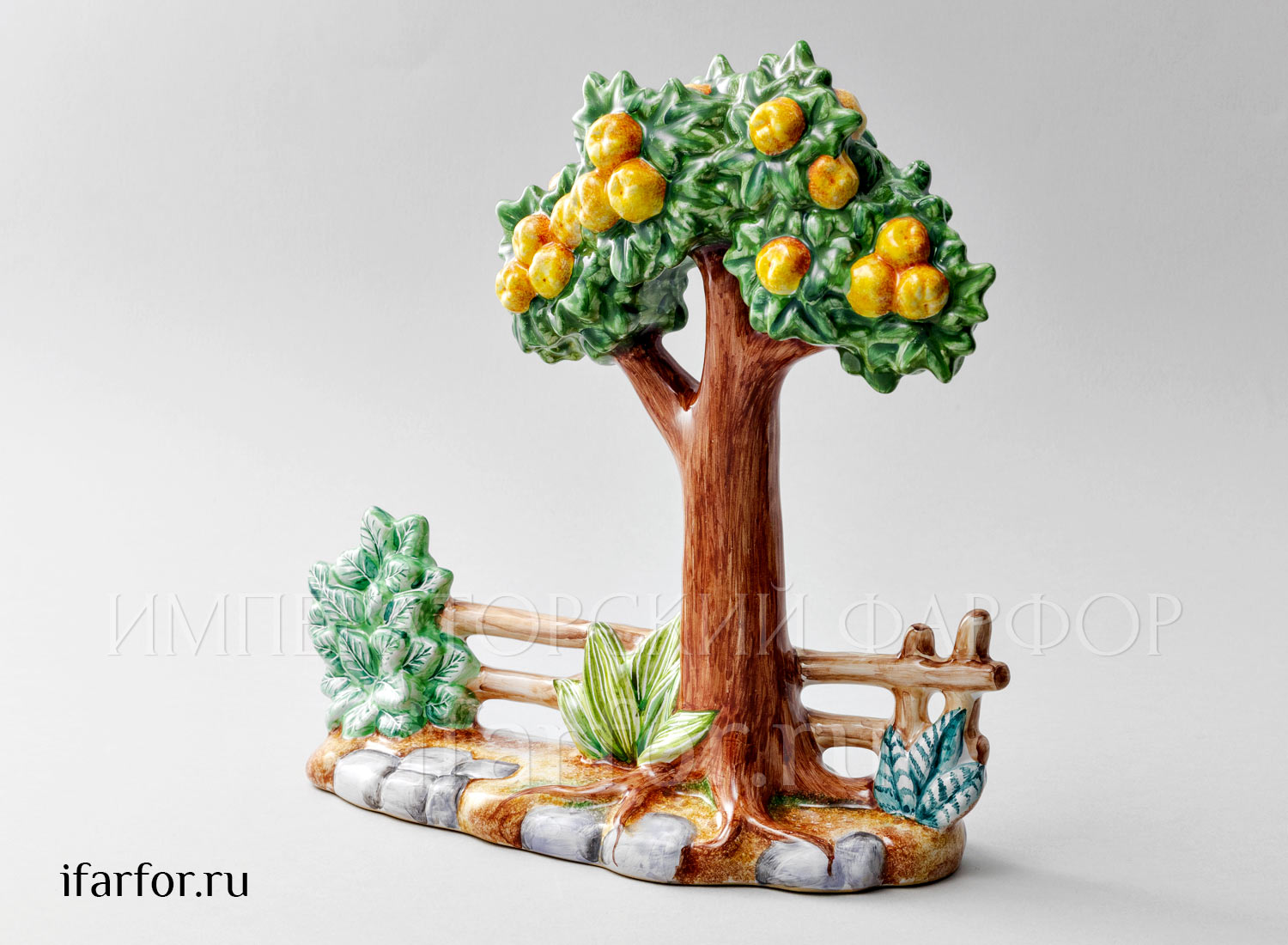 Скульптура «Дерево инжир» Форма: Дерево инжир. Майолика. 95 x 280 x 265 мм.