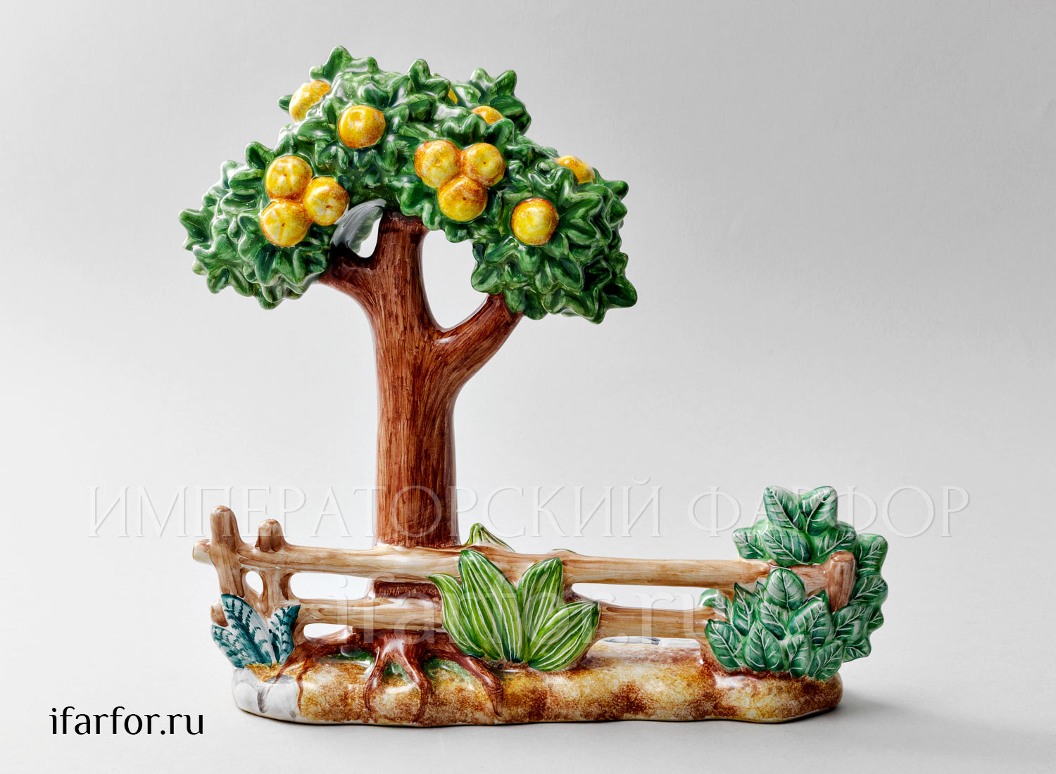 Скульптура «Дерево инжир» Форма: Дерево инжир. Майолика. 95 x 280 x 265 мм.