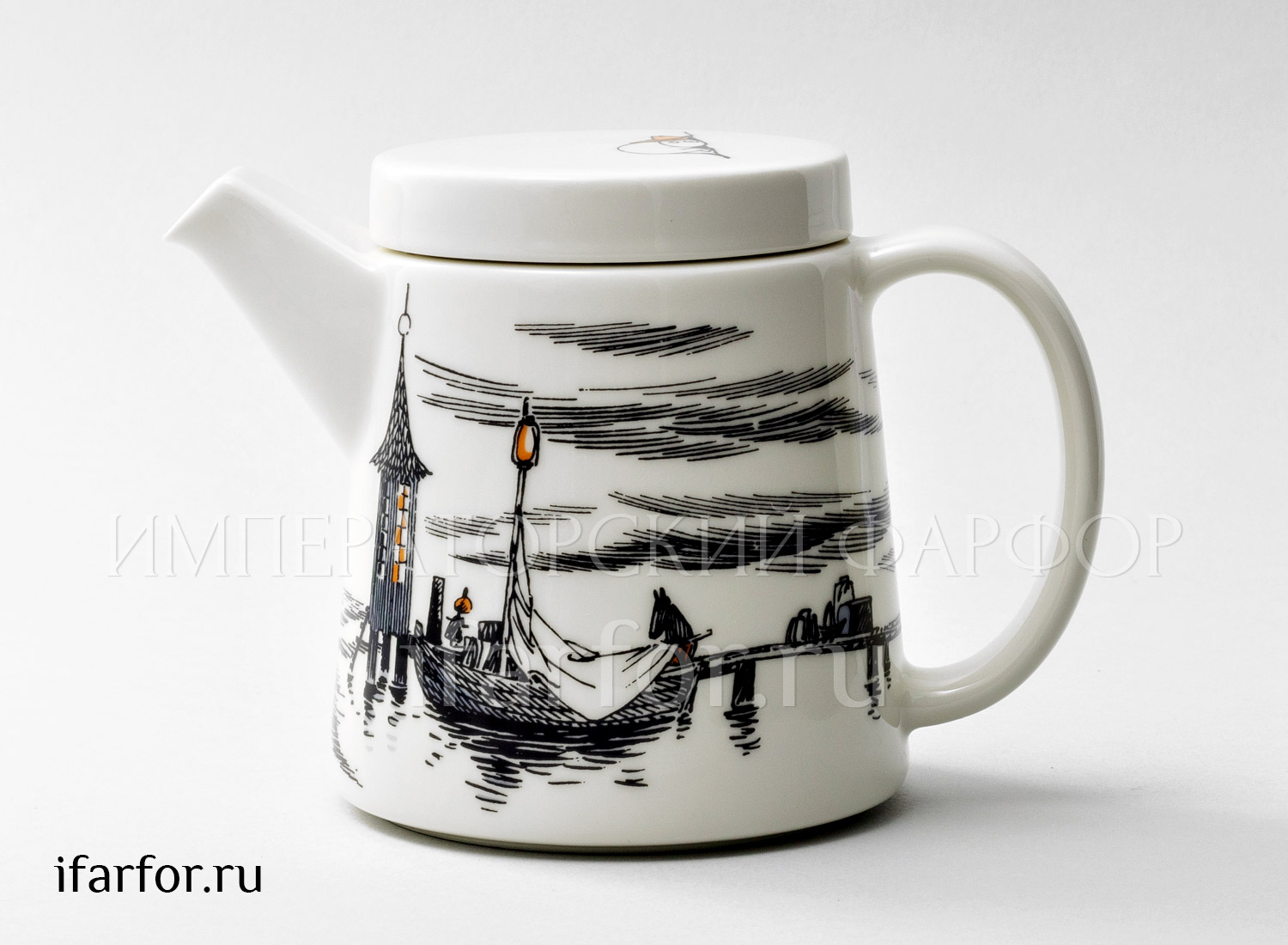 Чайник в подарочной коробке «К истокам» Форма: Arabia MOOMIN. Фарфор. 700 мл.