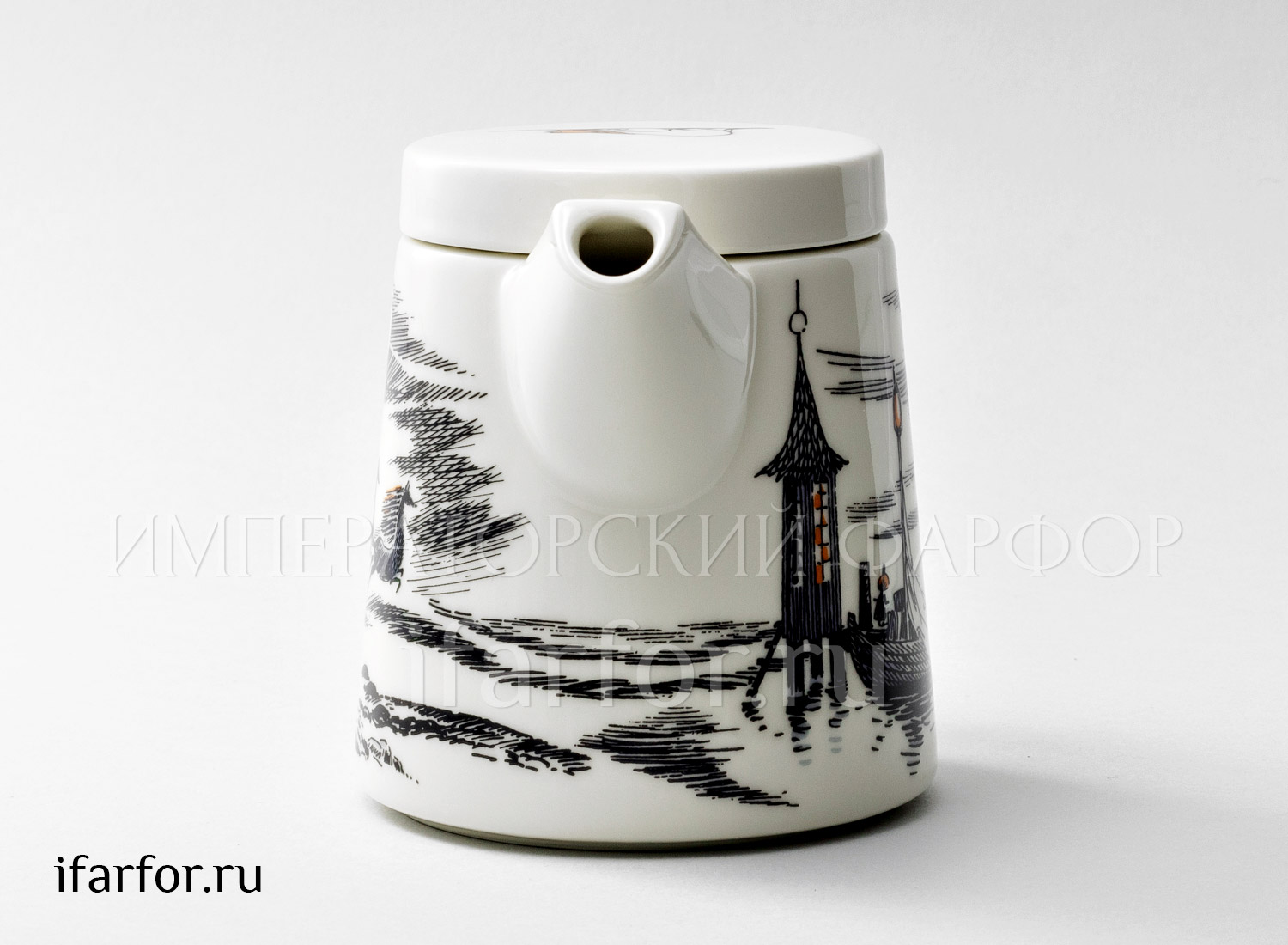 Чайник в подарочной коробке «К истокам» Форма: Arabia MOOMIN. Фарфор. 700 мл.