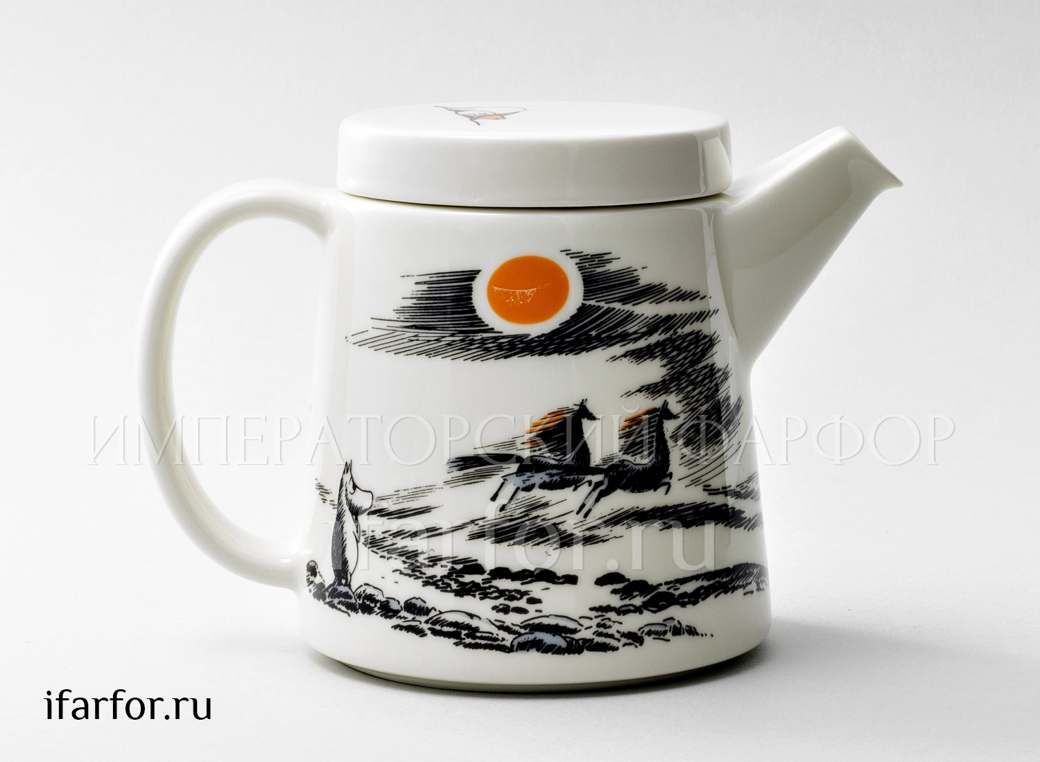 Чайник в подарочной коробке «К истокам» Форма: Arabia MOOMIN. Фарфор. 700 мл.