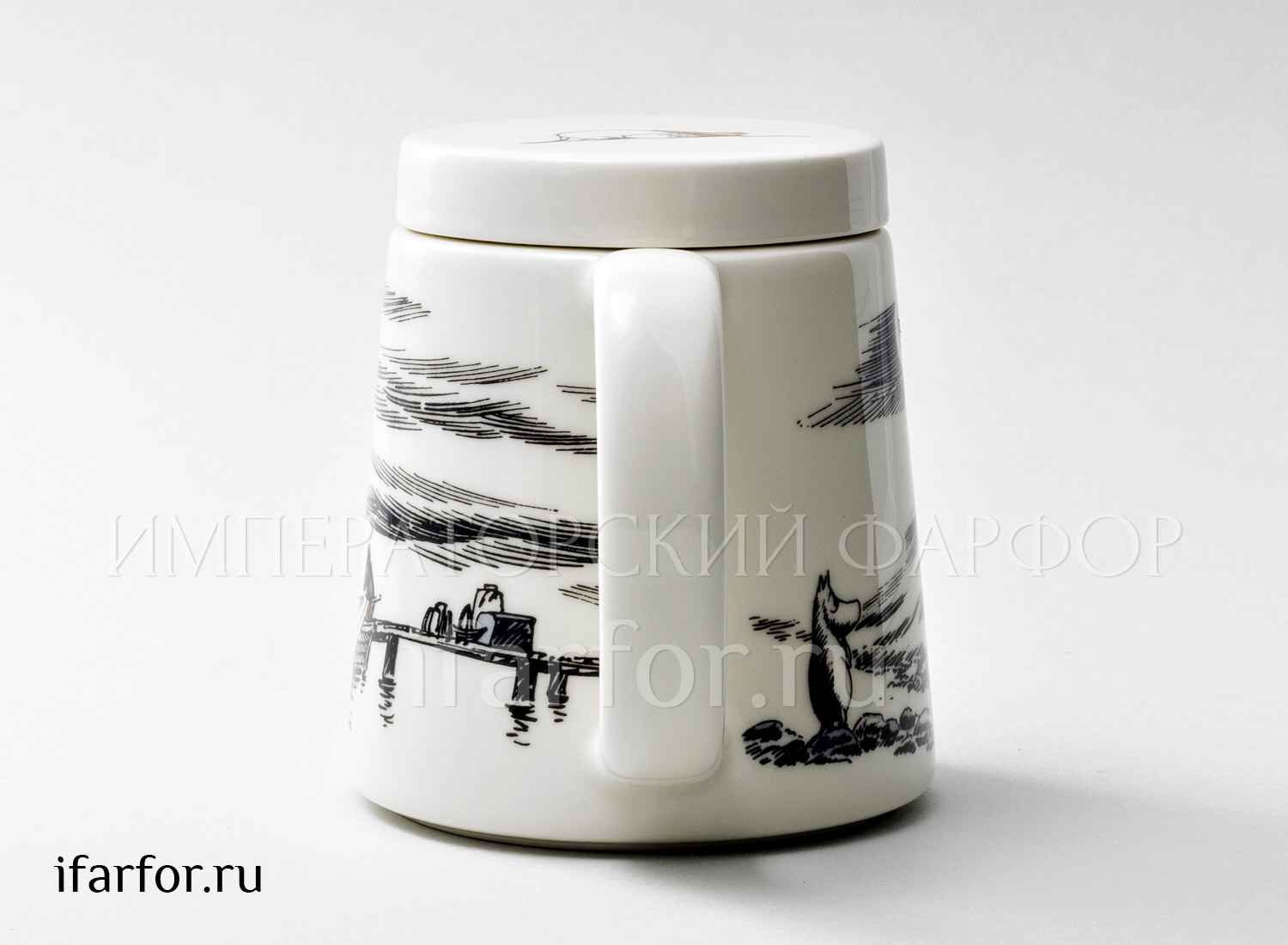 Чайник в подарочной коробке «К истокам» Форма: Arabia MOOMIN. Фарфор. 700 мл.