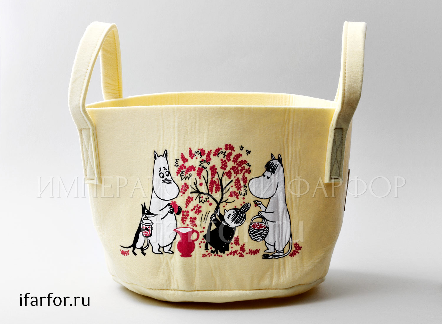 Корзина для хранения «Ягоды» Форма: Arabia MOOMIN. Текстиль, ПВХ