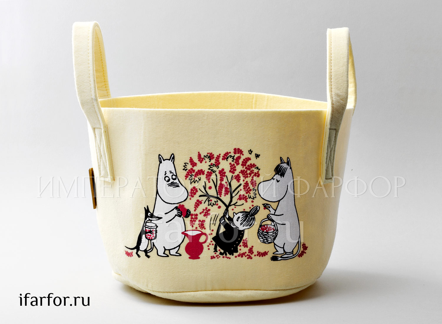 Корзина для хранения «Ягоды» Форма: Arabia MOOMIN. Текстиль, ПВХ
