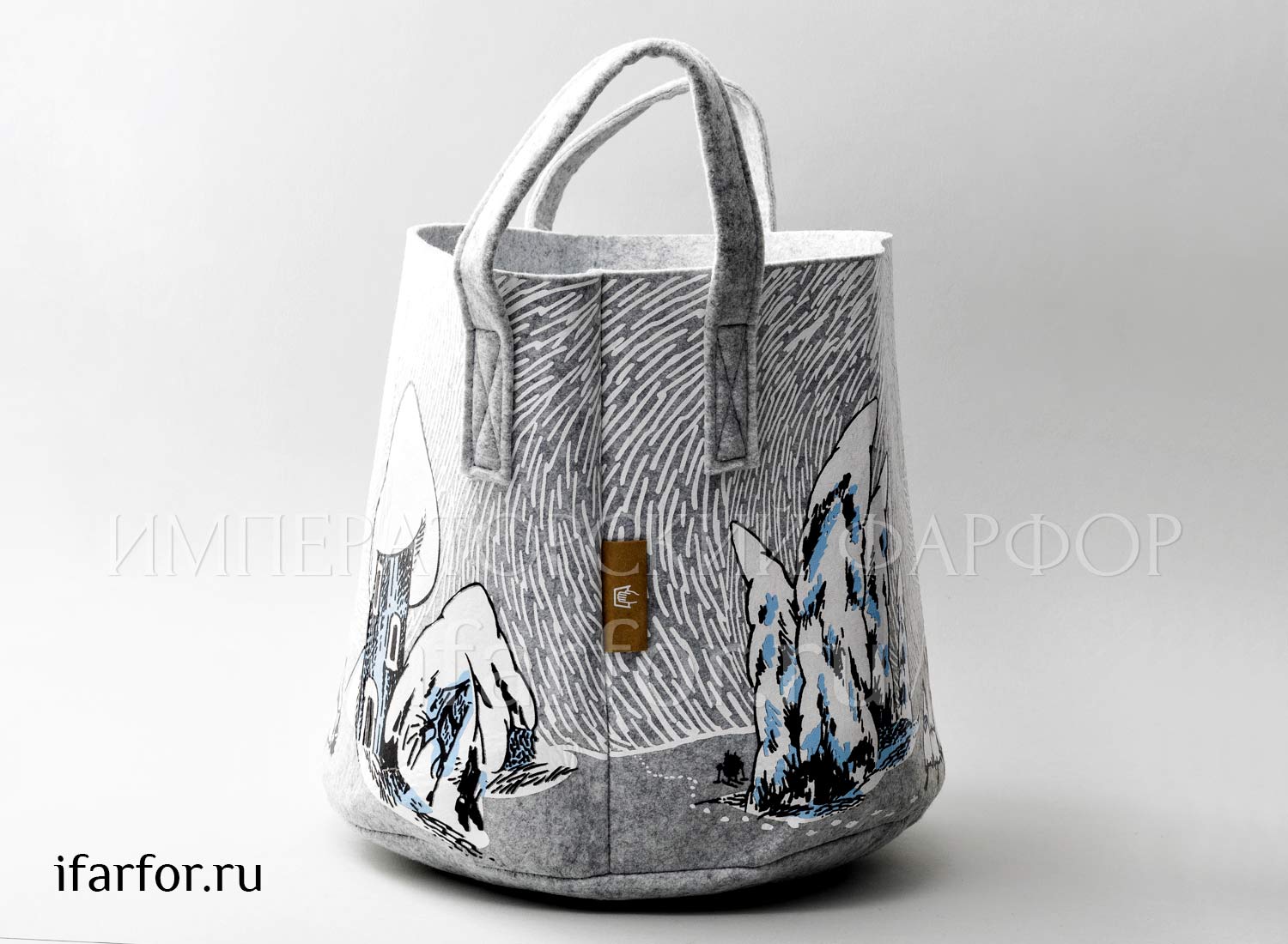 Корзина для хранения «Снежная долина» Форма: Arabia MOOMIN. Текстиль, ПВХ