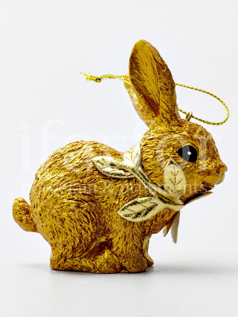Елочная игрушка «Кролик» Смола. 85 мм.