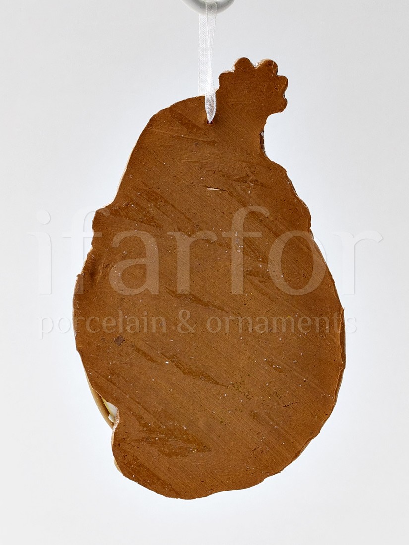 Елочная игрушка «Пряничный Дед Мороз» Глина. 76 x 124 мм.