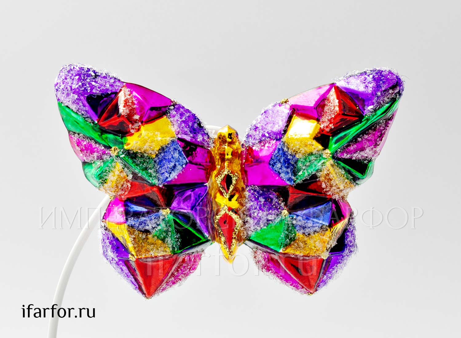 Елочная игрушка «Космическая бабочка на прищепке»