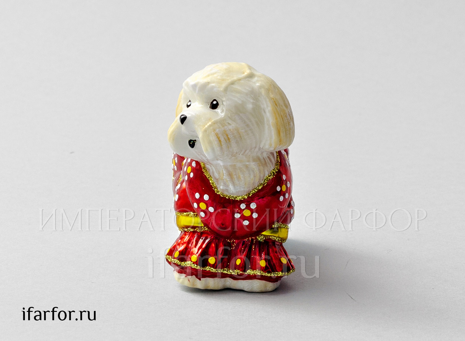 Елочная игрушка в подарочной коробке 210х130мм «Гаванский бишон»