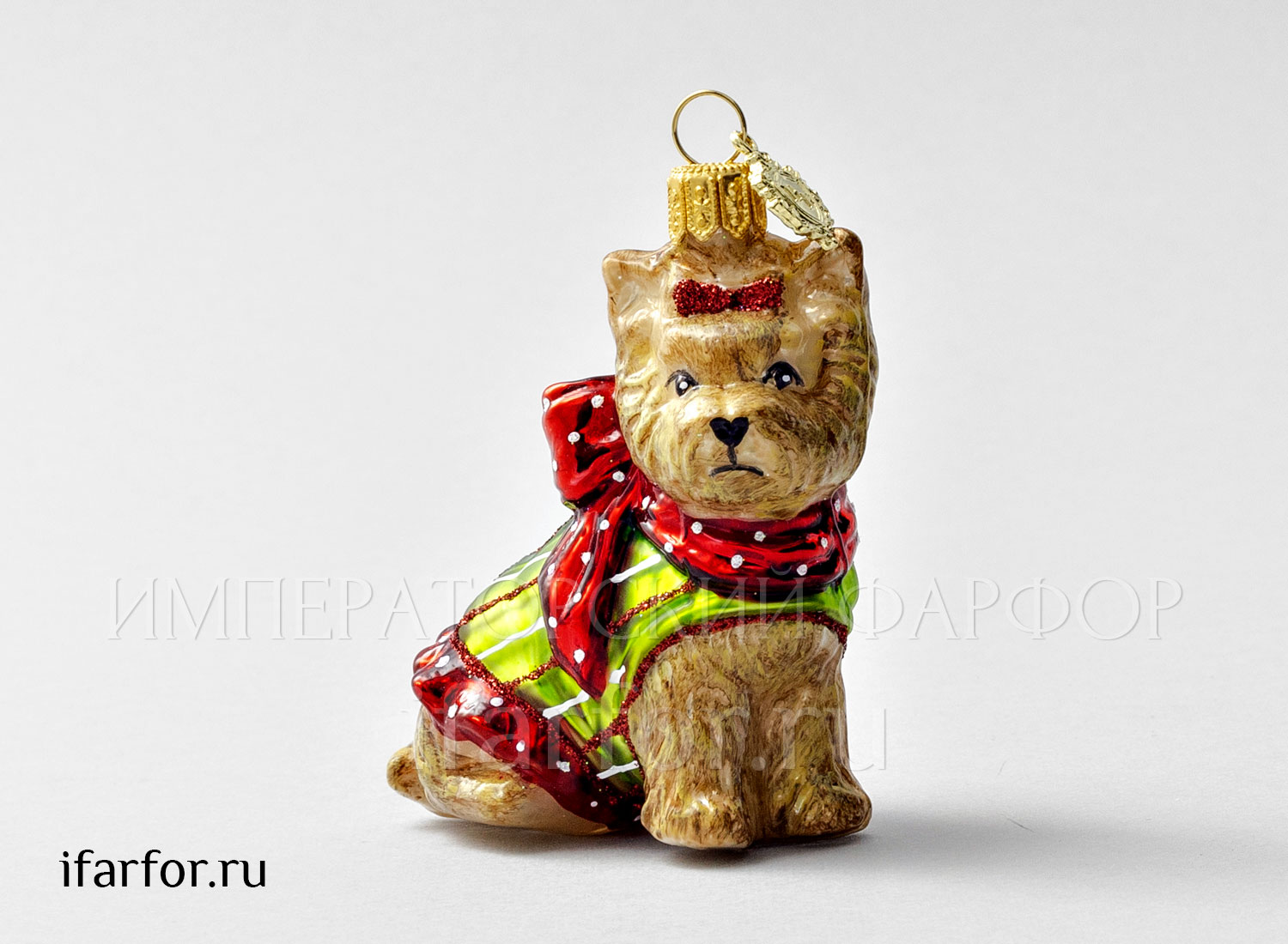 Елочная игрушка в подарочной коробке 210х130мм «Йоркширский терьер»