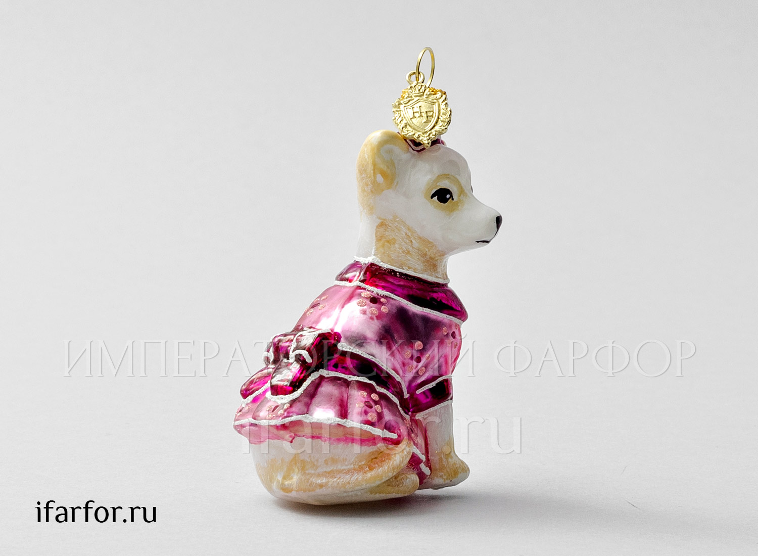 Елочная игрушка в подарочной коробке 210х130мм «Чихуахуа»