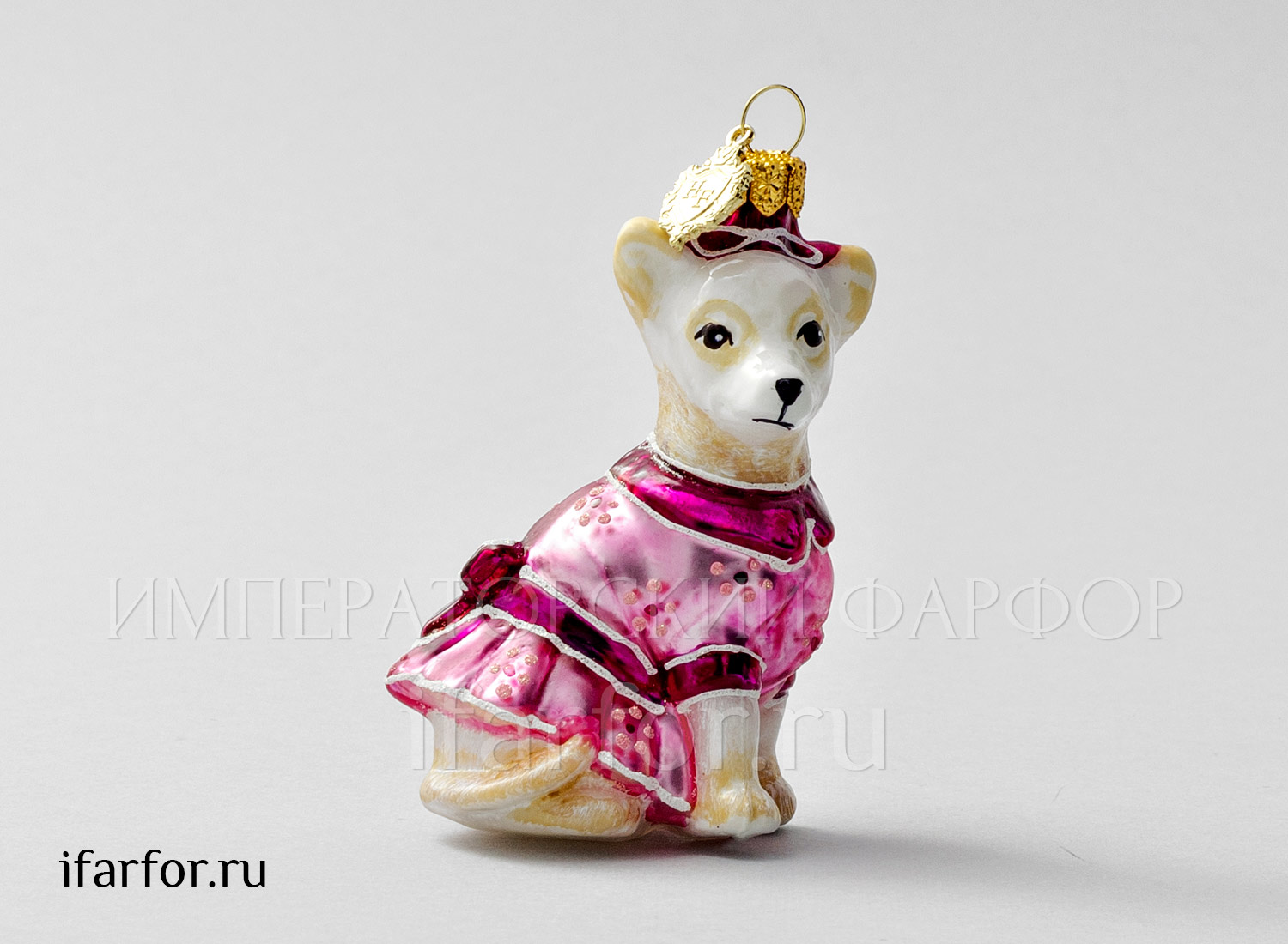 Елочная игрушка в подарочной коробке 210х130мм «Чихуахуа»