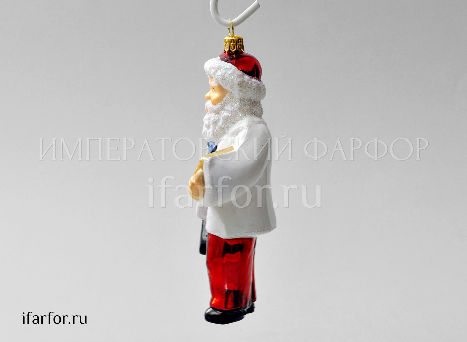 Елочная игрушка «Дед Мороз Доктор» Стекло. 157 мм.