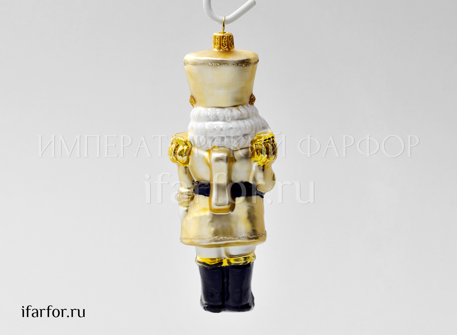 Елочная игрушка «Щелкунчик в золотом камзоле»