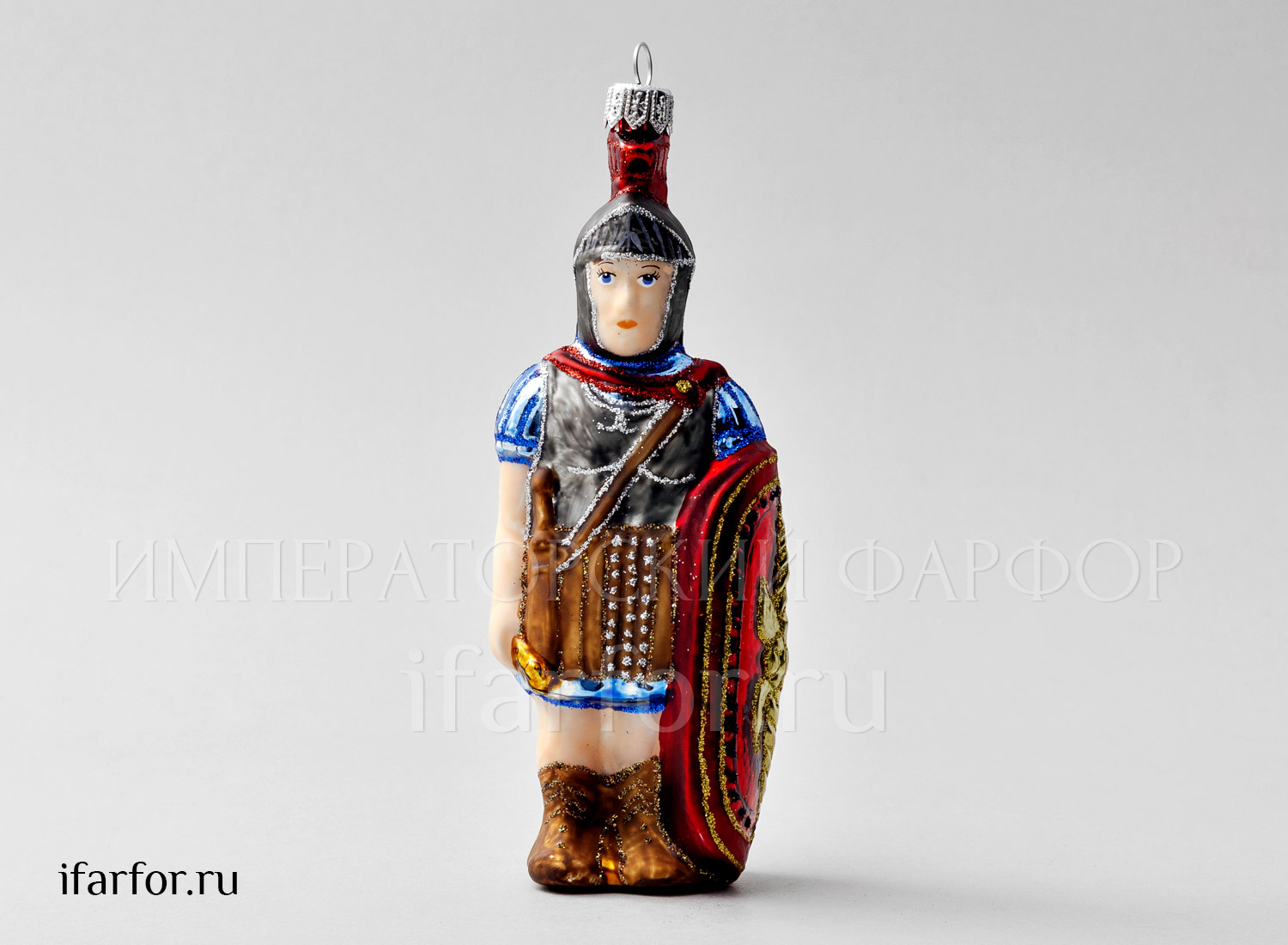 Елочная игрушка «Рыцарь» Форма: Рыцарь. Стекло. 150 мм.