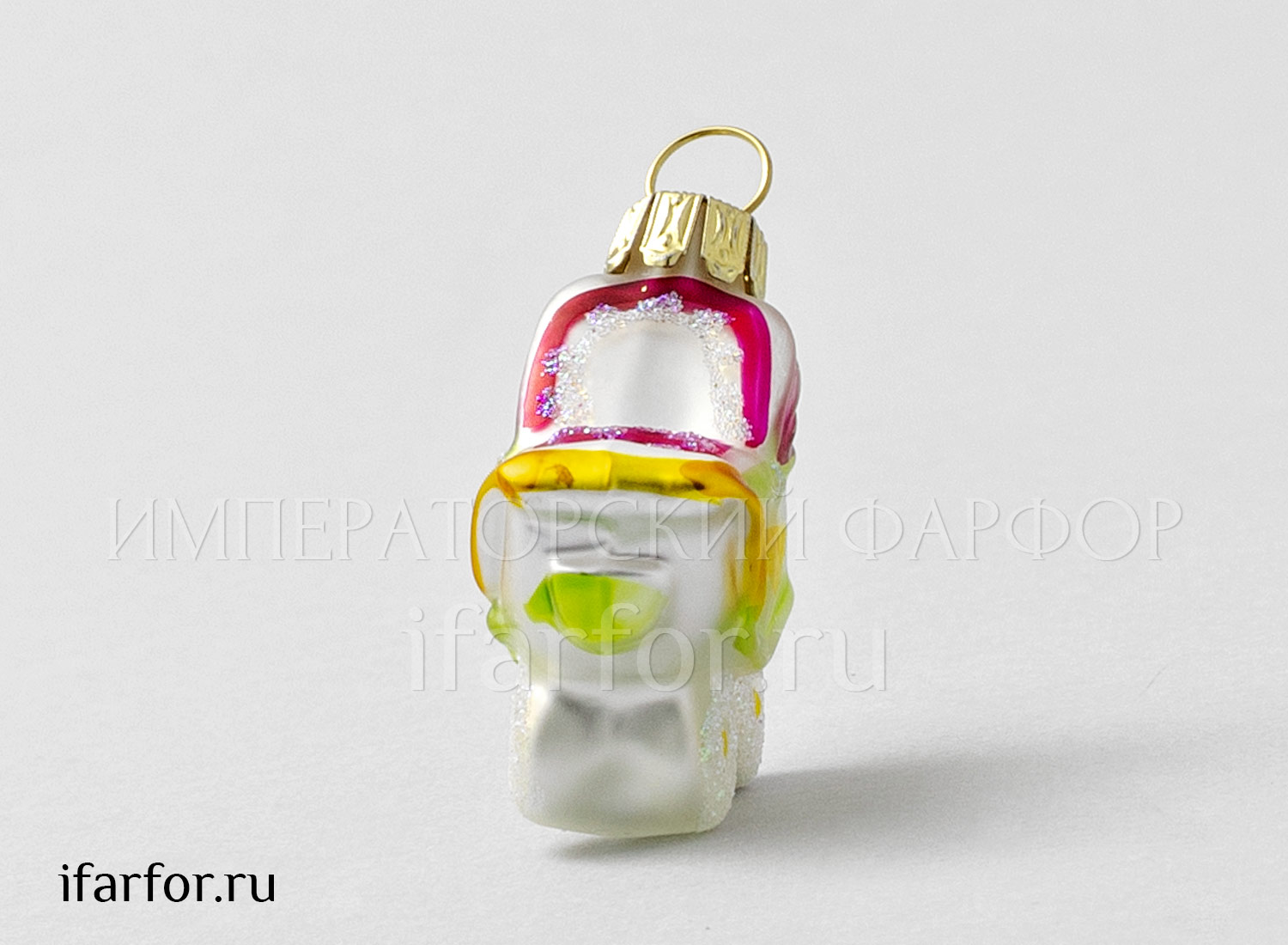 Елочная игрушка «Детская коляска розовая высокая»