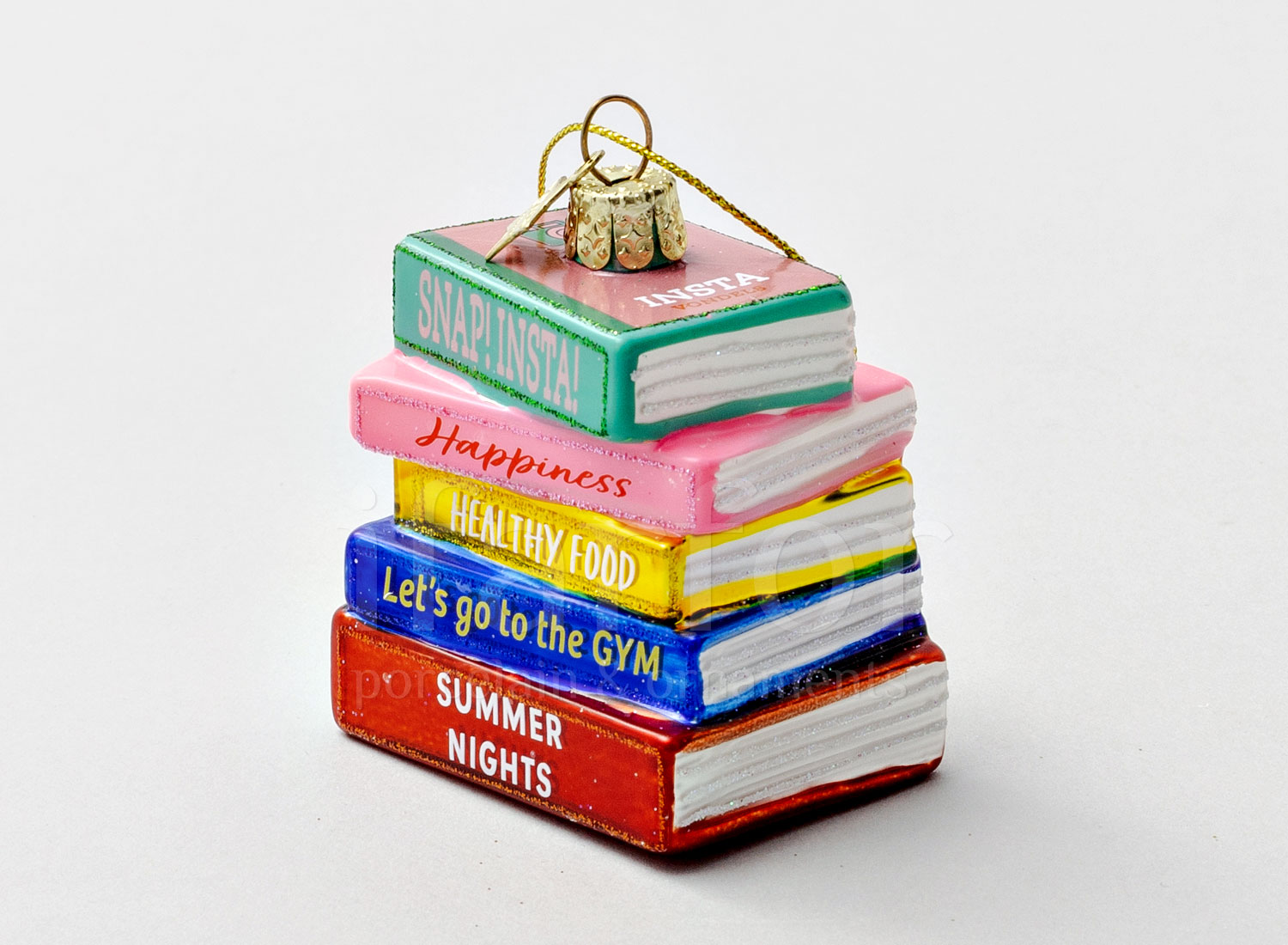 Елочная игрушка «Стопка книг»
