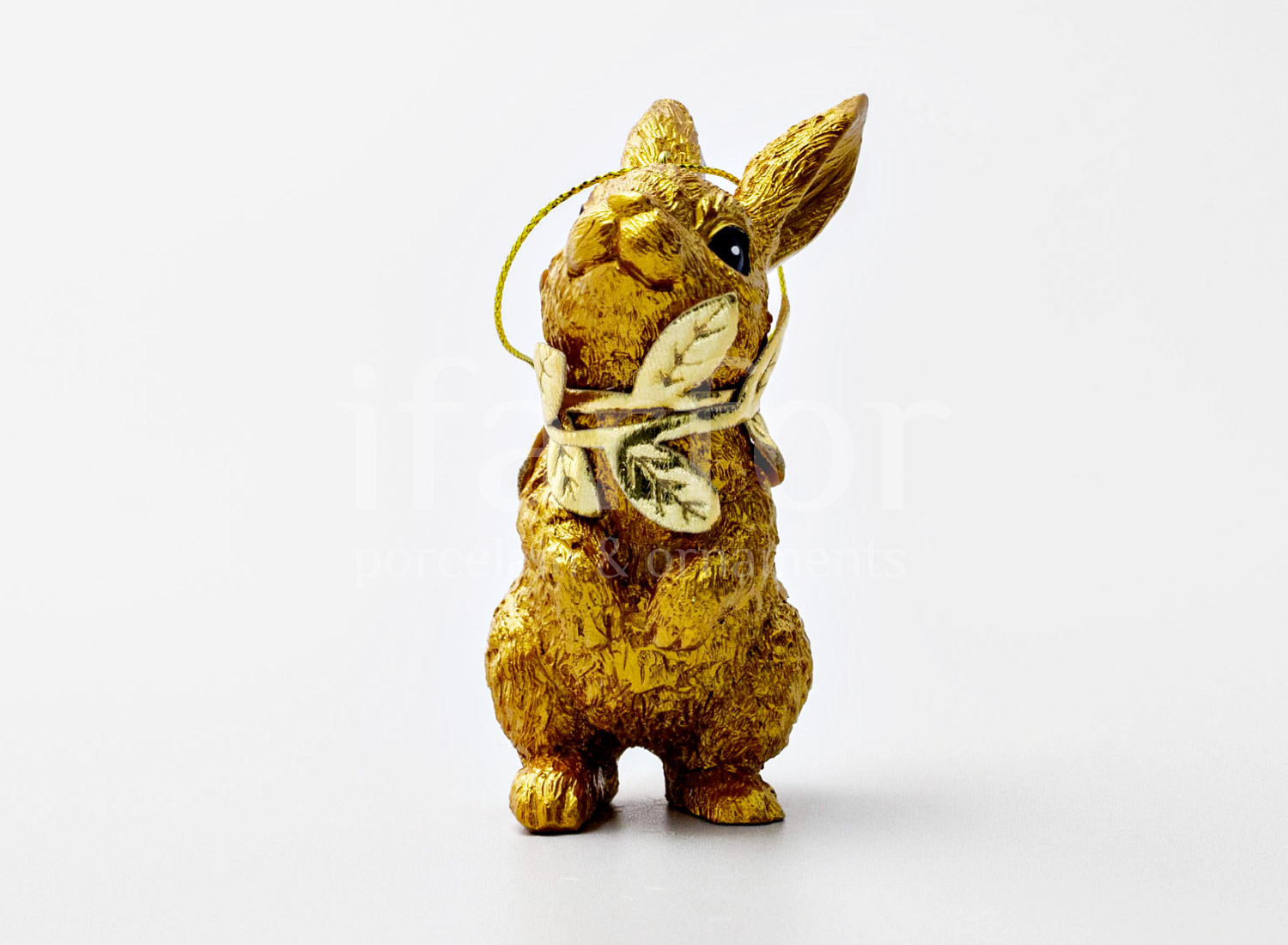 Елочная игрушка «Кролик 1» Смола. 85 мм.