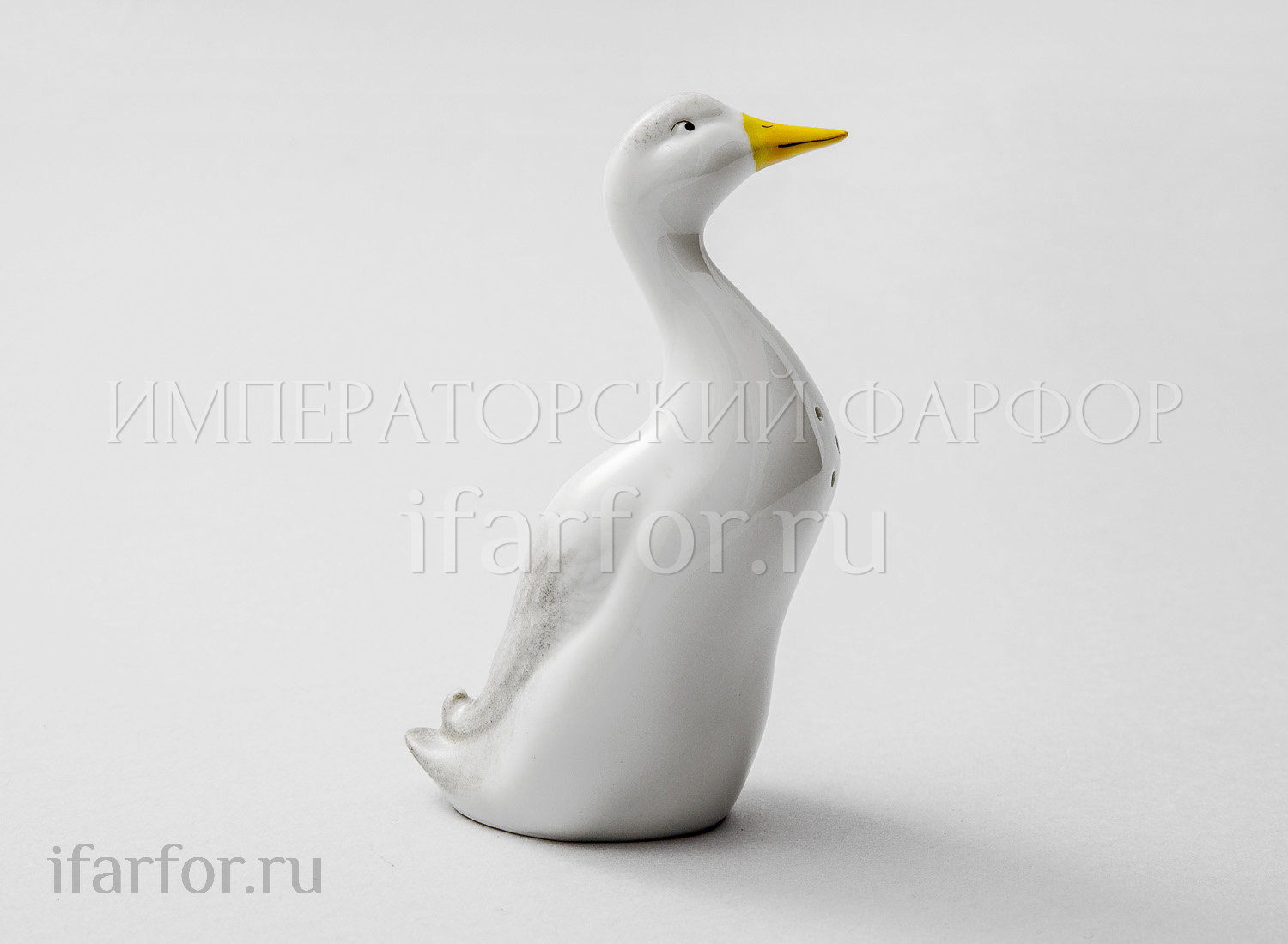 Солонка «Утка» Форма: Утка. Твердый фарфор. 130 мм.