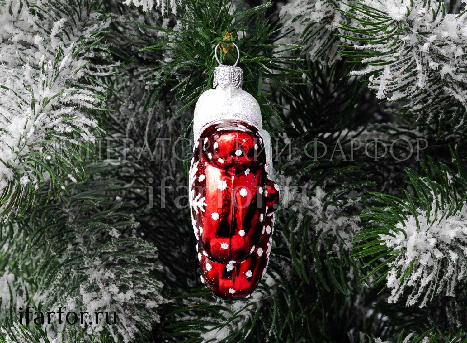 Елочная игрушка «Рукавички красные»