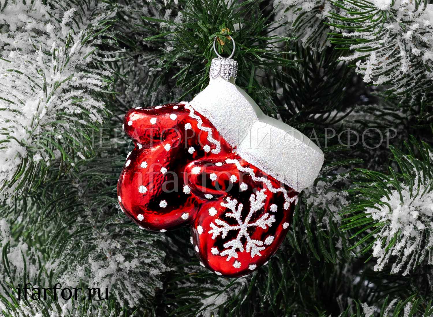 Елочная игрушка «Рукавички красные»