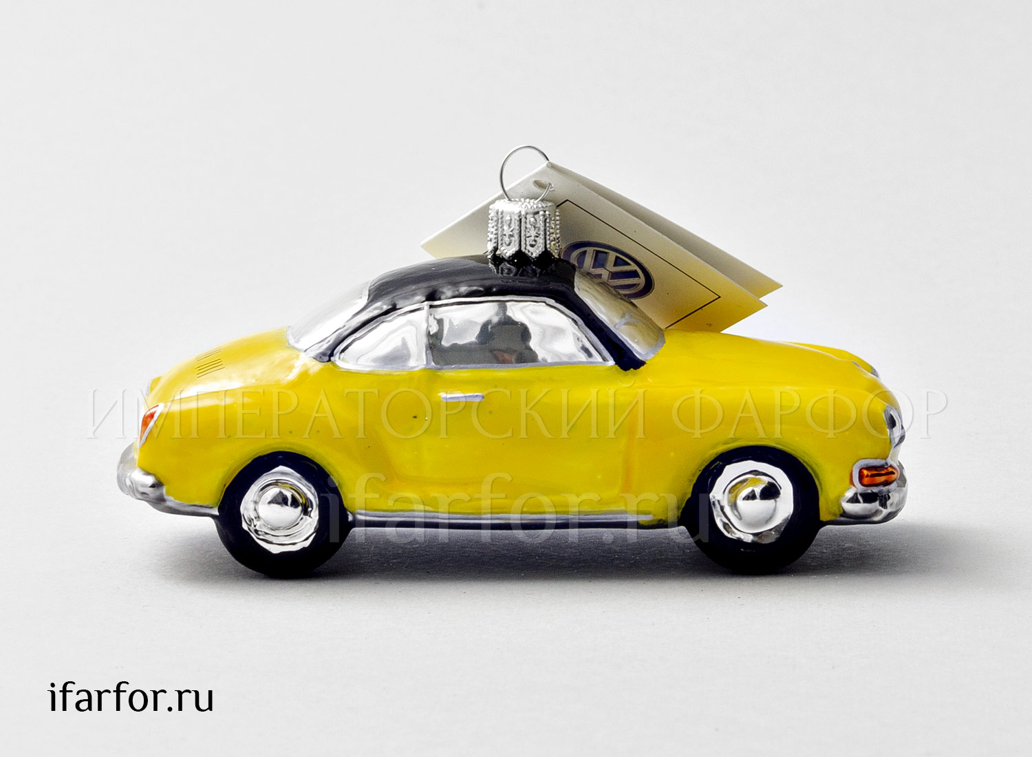 Елочная игрушка «Автомобиль» Форма: Автомобиль. Стекло. 115 x 60 мм.