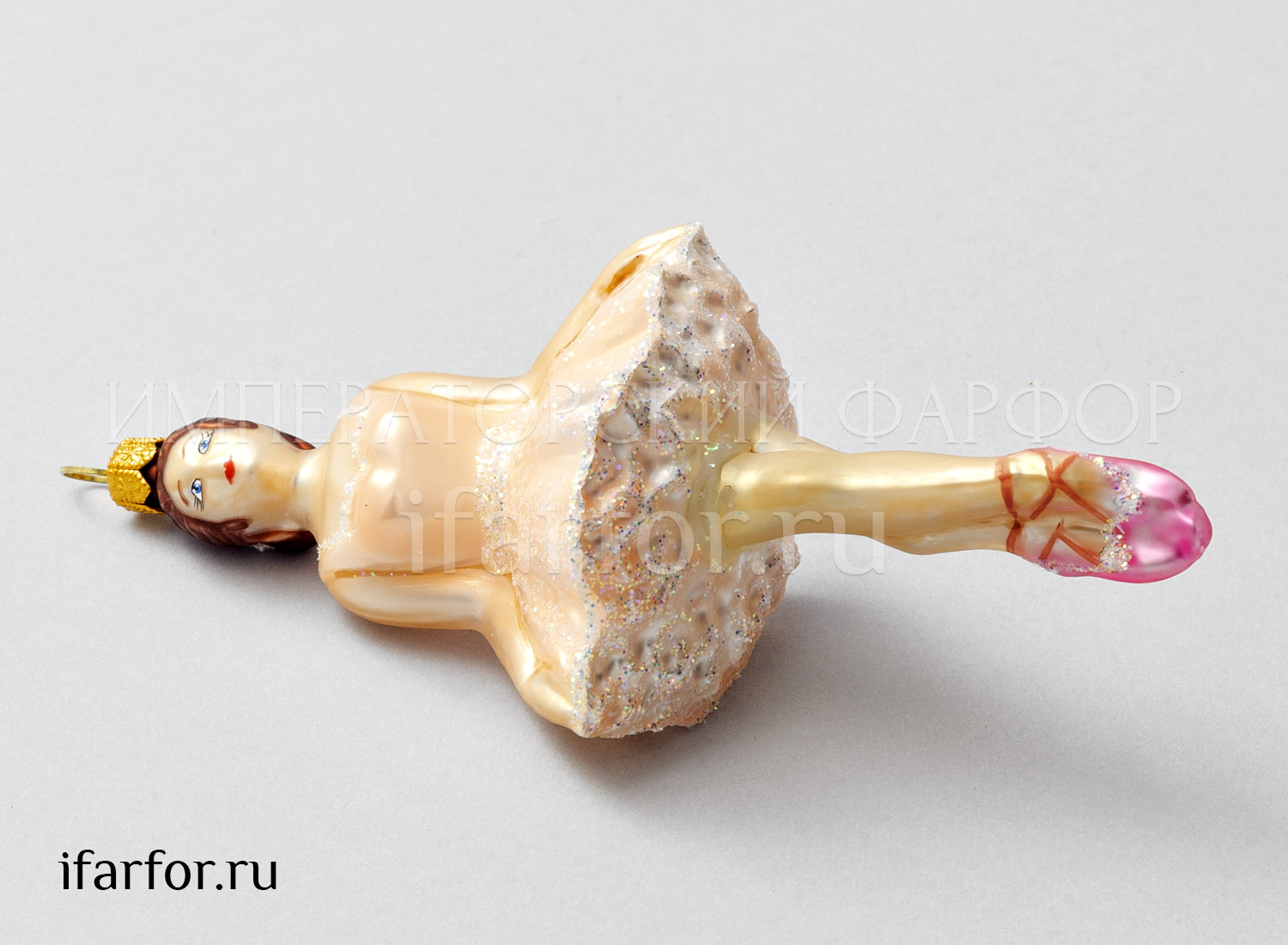 Елочная игрушка «Балерина» Стекло. 145 мм.