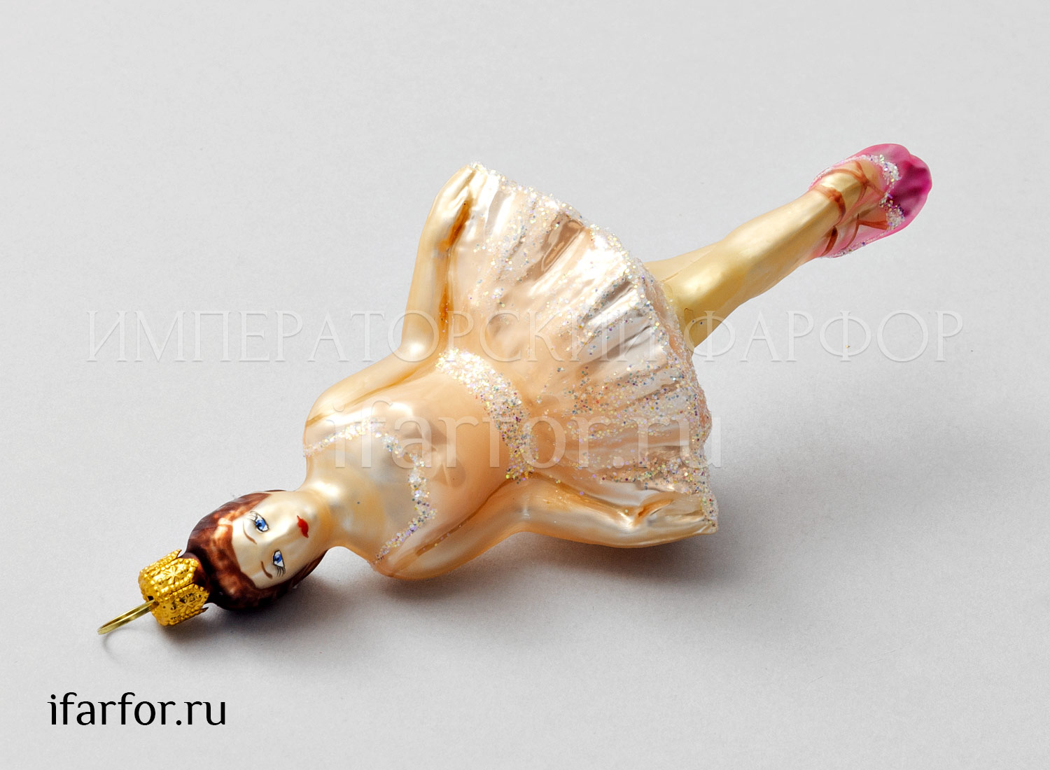 Елочная игрушка «Балерина» Стекло. 145 мм.