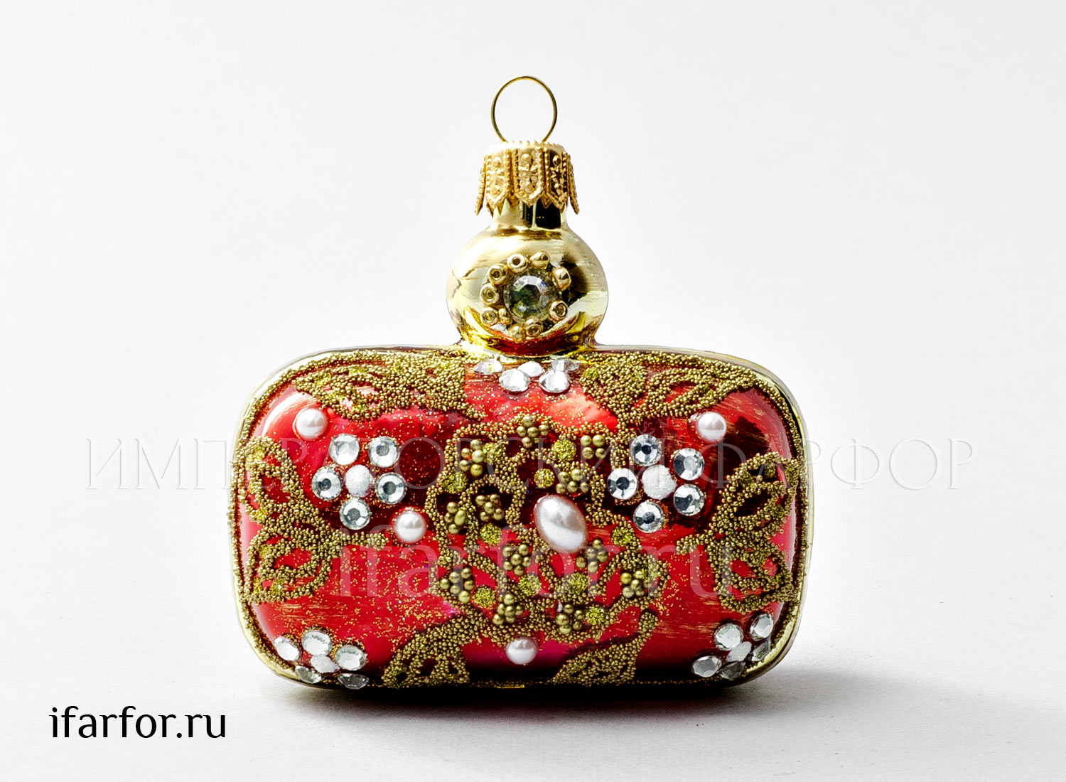 Елочная игрушка в подарочной коробке «Сумочка»