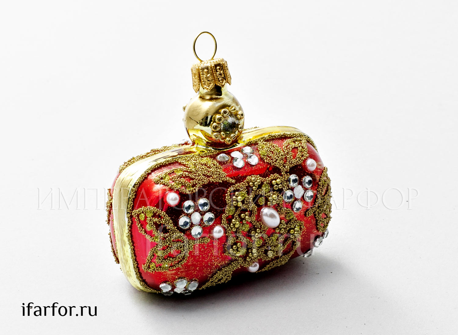 Елочная игрушка в подарочной коробке «Сумочка»