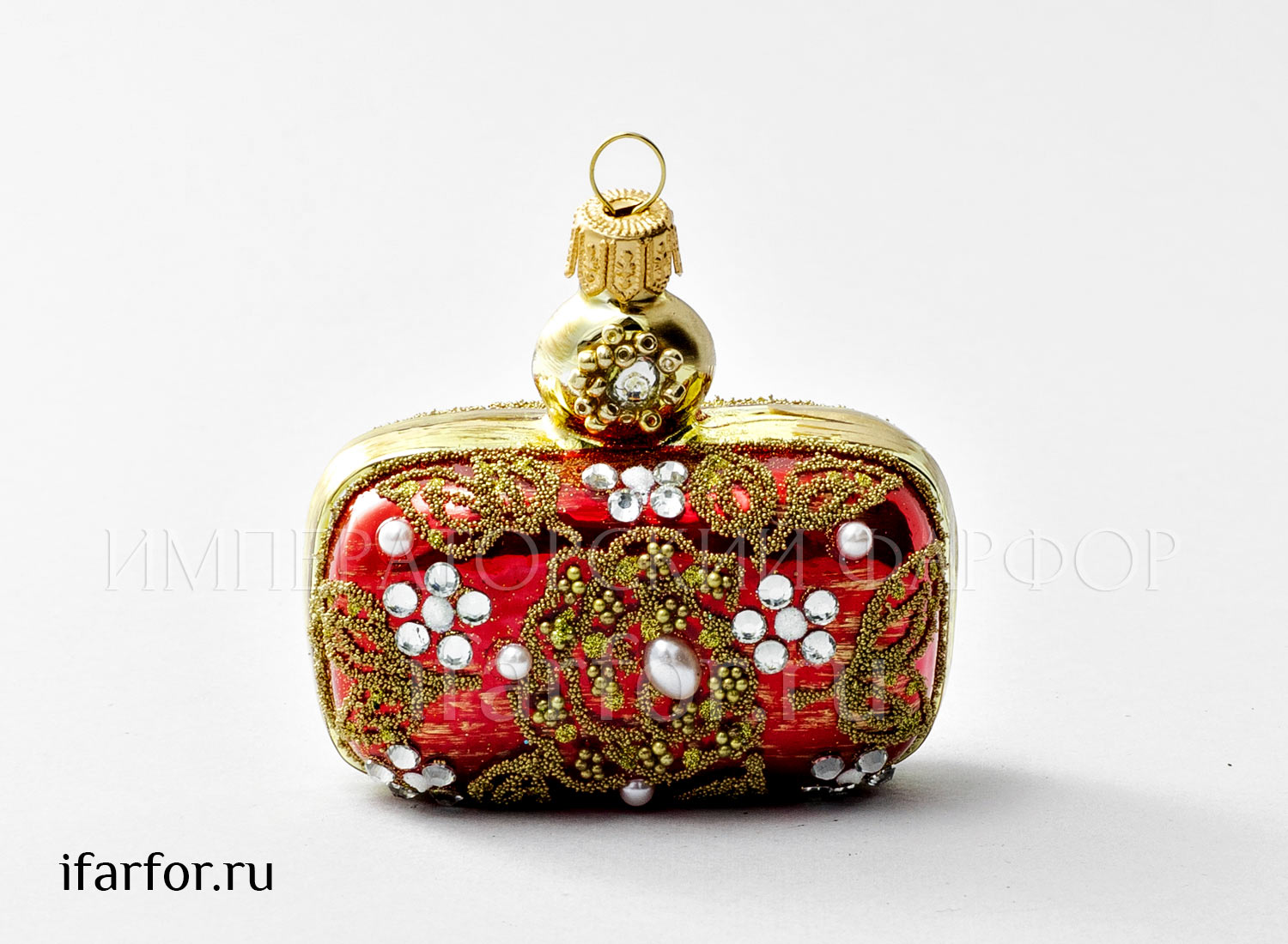 Елочная игрушка в подарочной коробке «Сумочка»