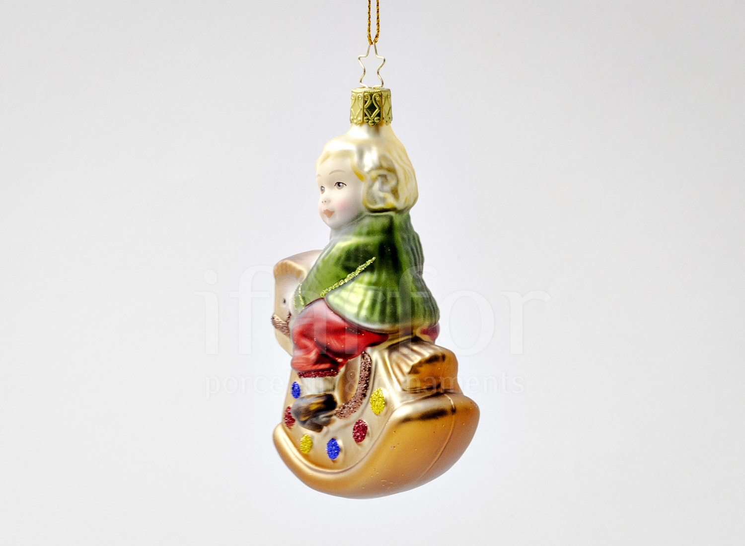 Елочная игрушка «Невинные сердца. Мальчик на лошадке-качалке»