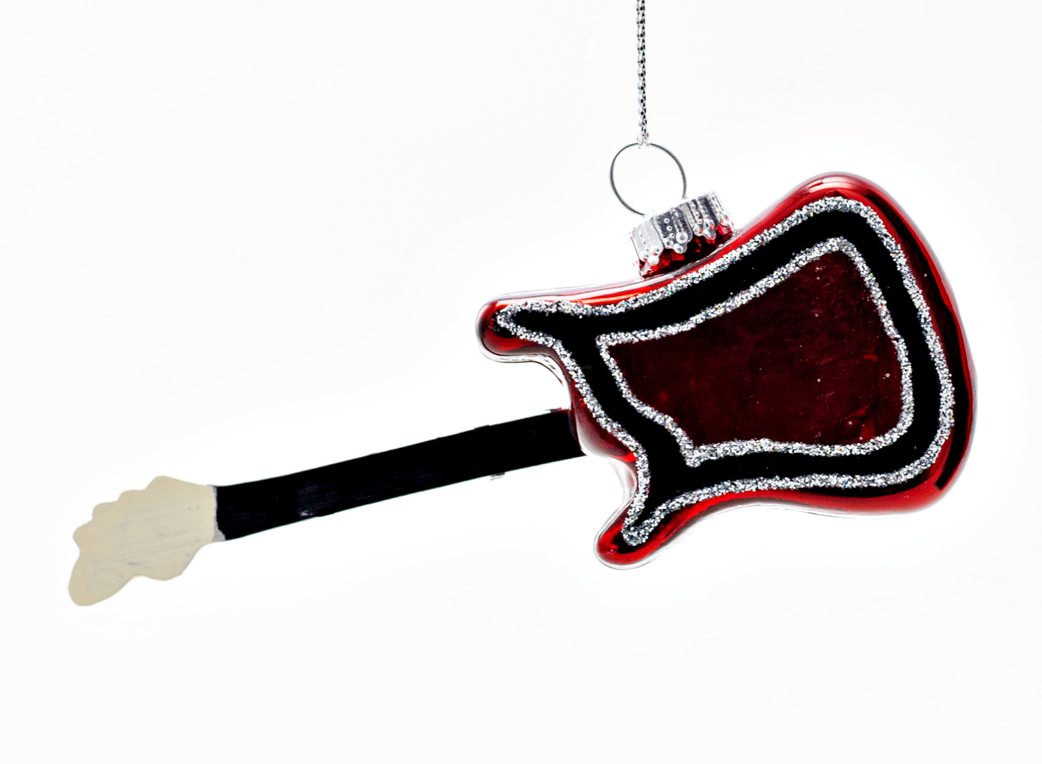 Елочная игрушка «Электрогитара красная»