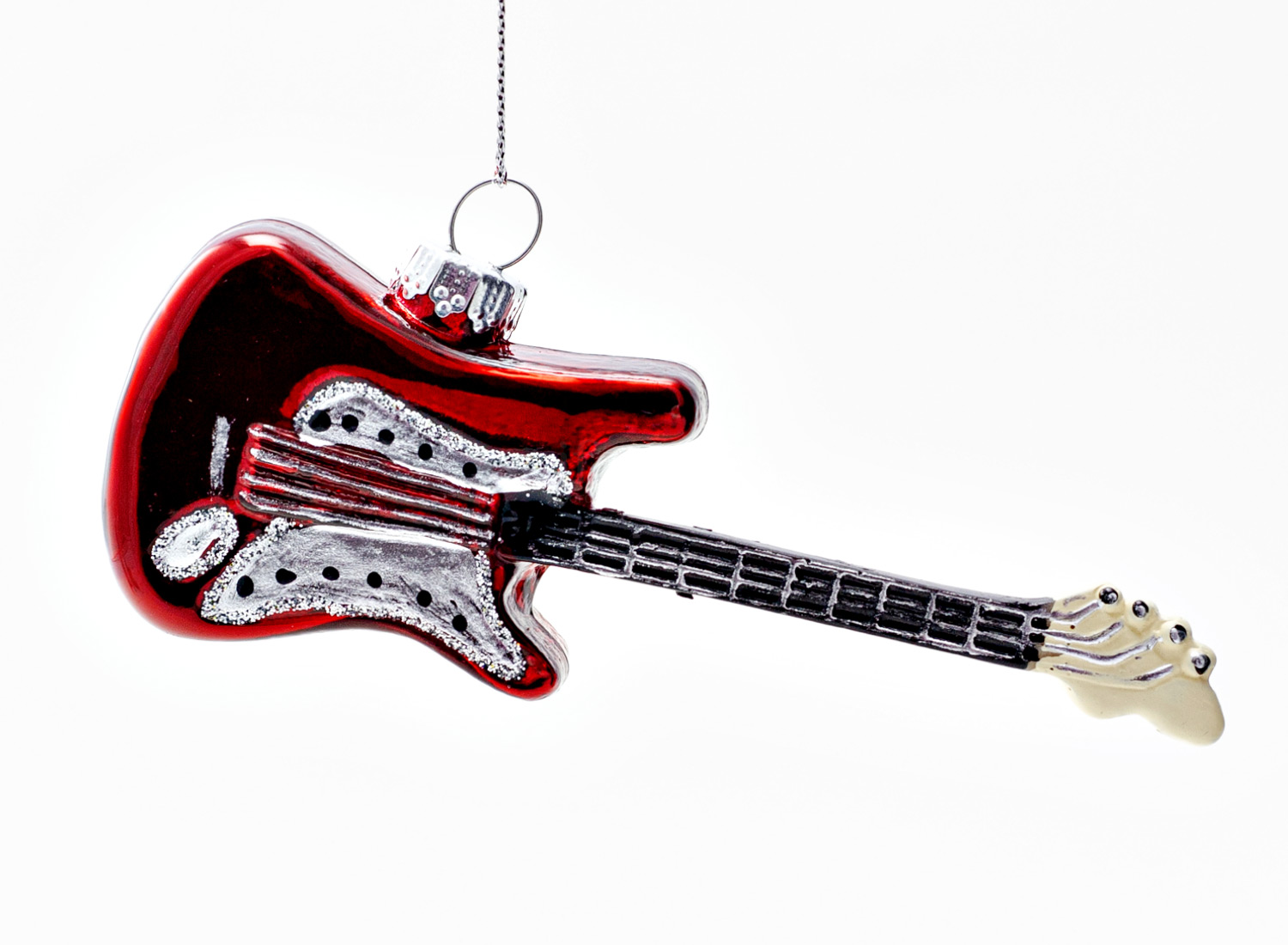 Елочная игрушка «Электрогитара красная»
